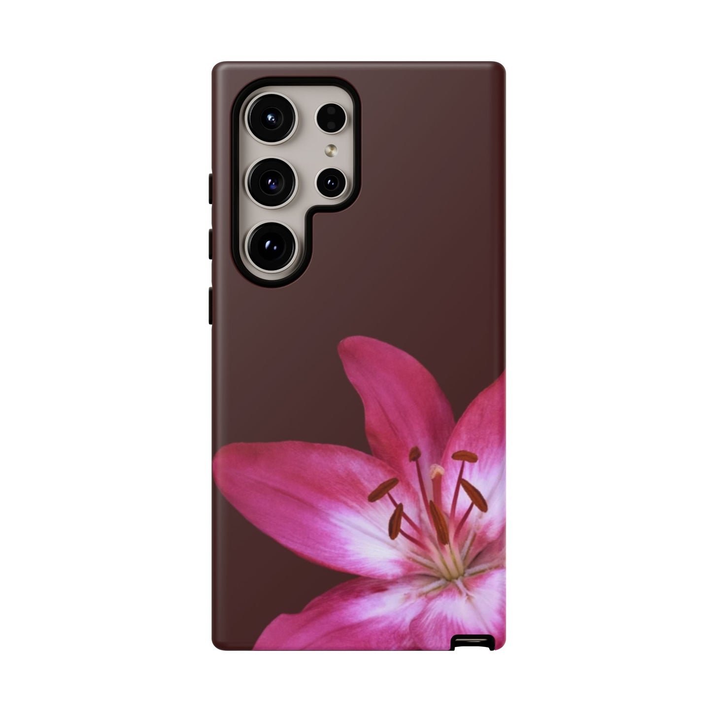 Burgundy Lily Floral – Phone Case Tough Case