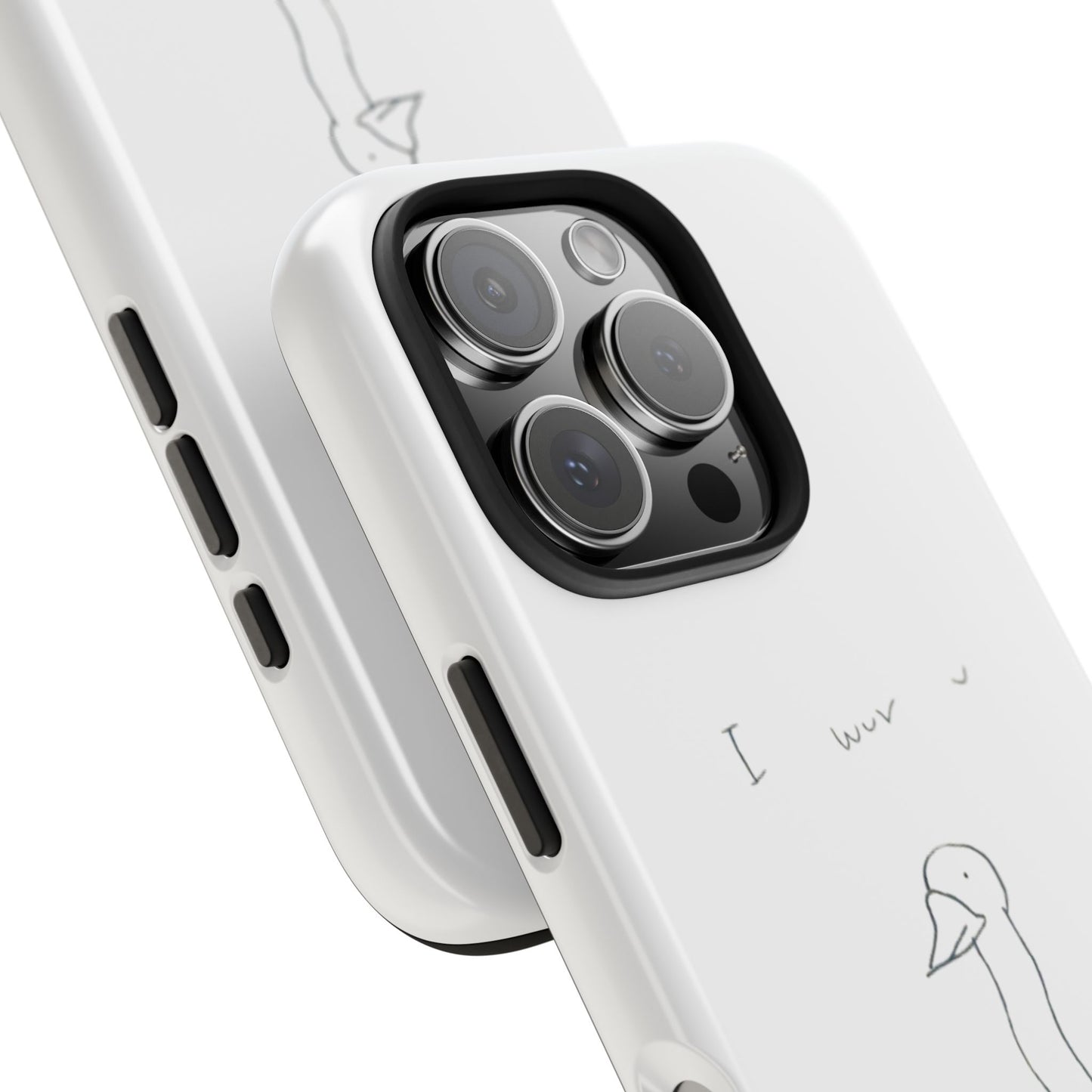 Funny Duck 'I wuv u'— Tough Phone Case