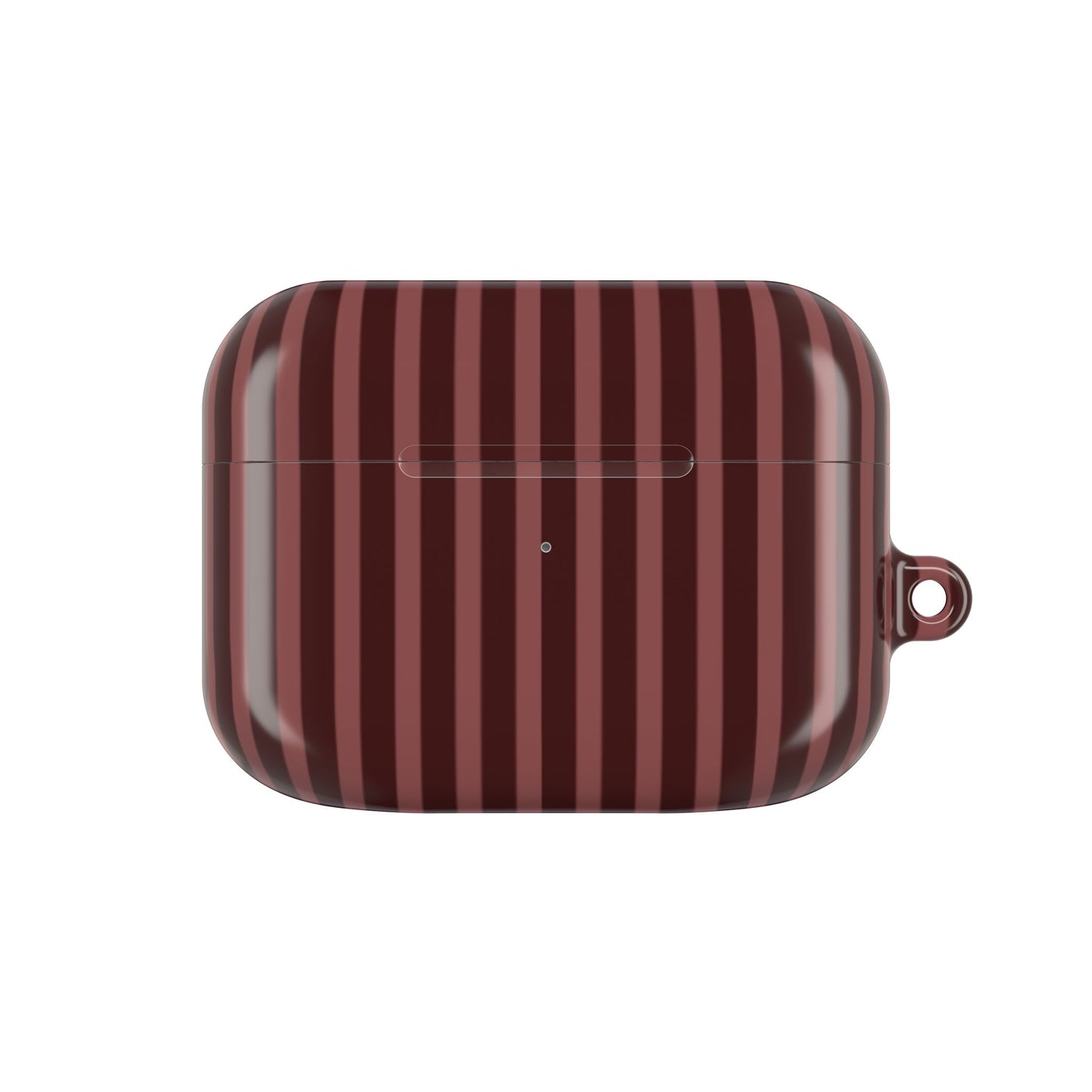 Striped Double Burgundy  —  AirPod Case