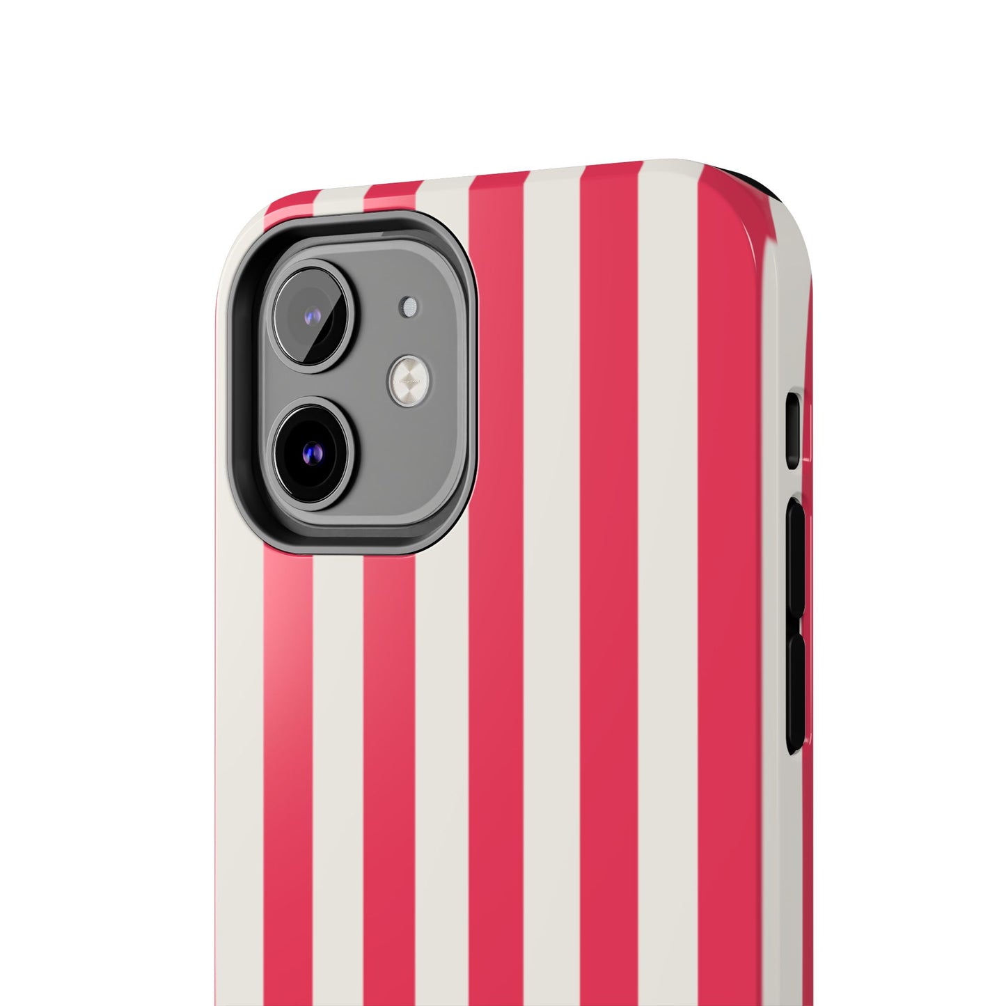 Red Strips — Red & White Vertical Stripe Tough Phone Case