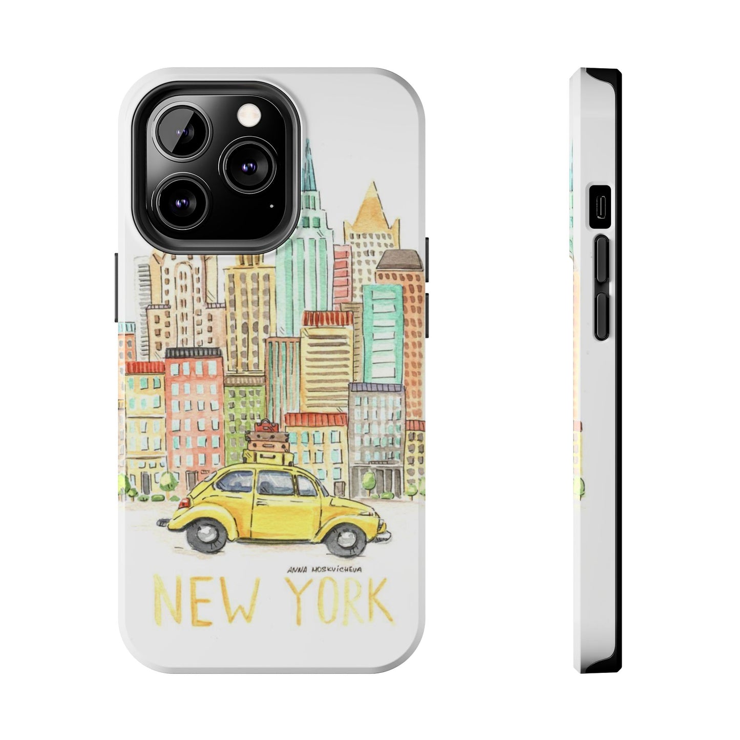 New York – New York Watercolor Skyline Tough Phone Case