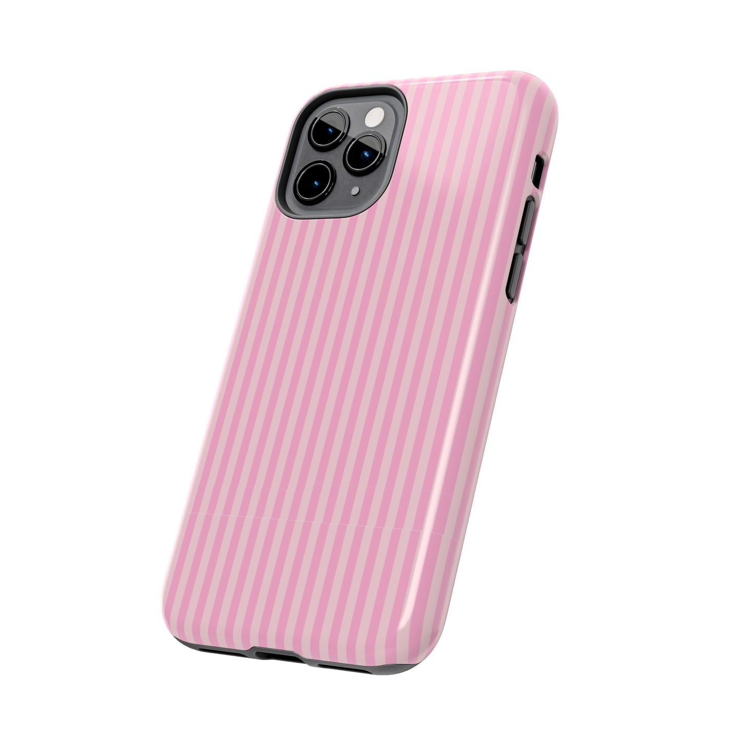 Pretty In Pink  – Pink Vertical Stripe Tough Phone Case