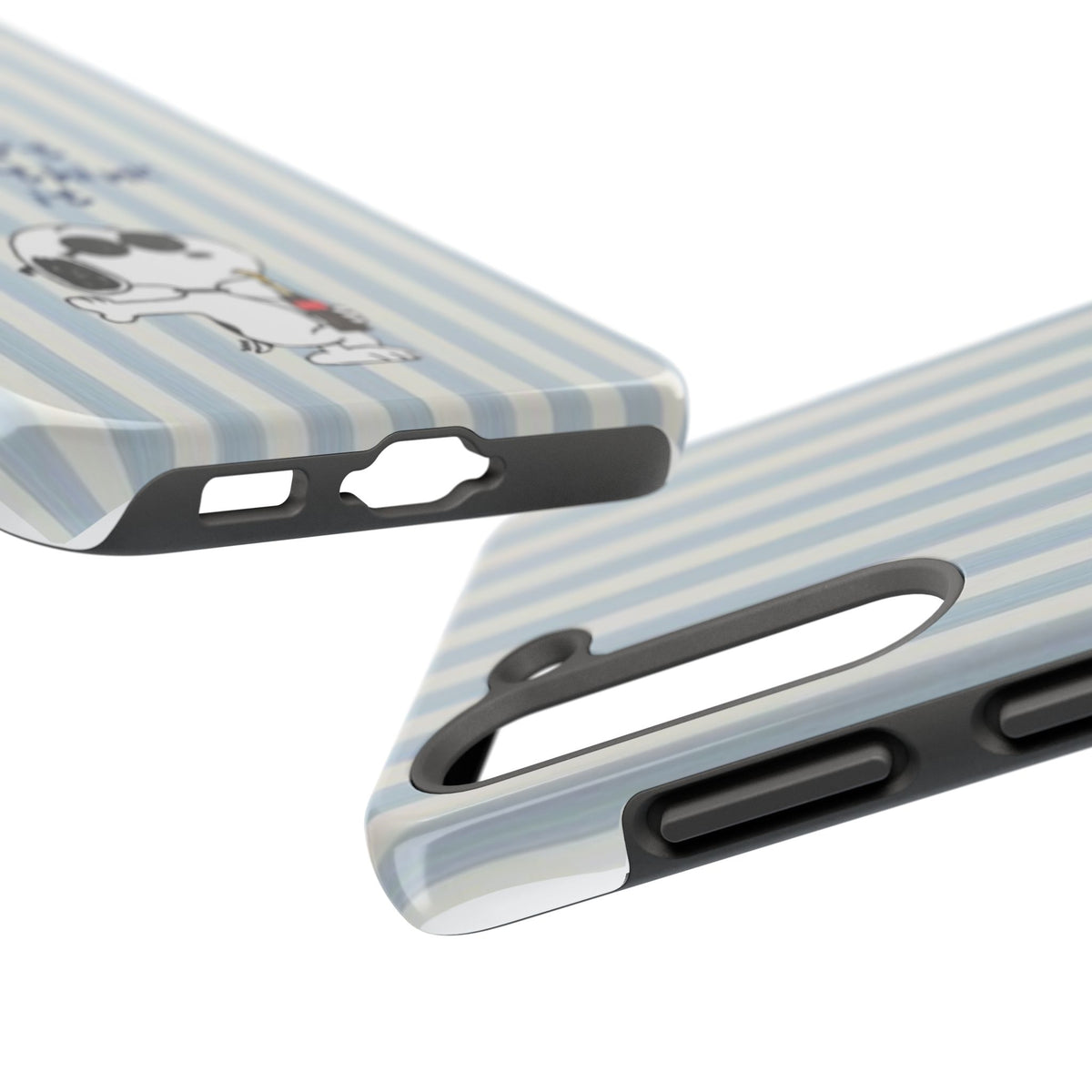 Snoopy "Don't Overthink It" Tough Phone Case — Striped Protective Cover