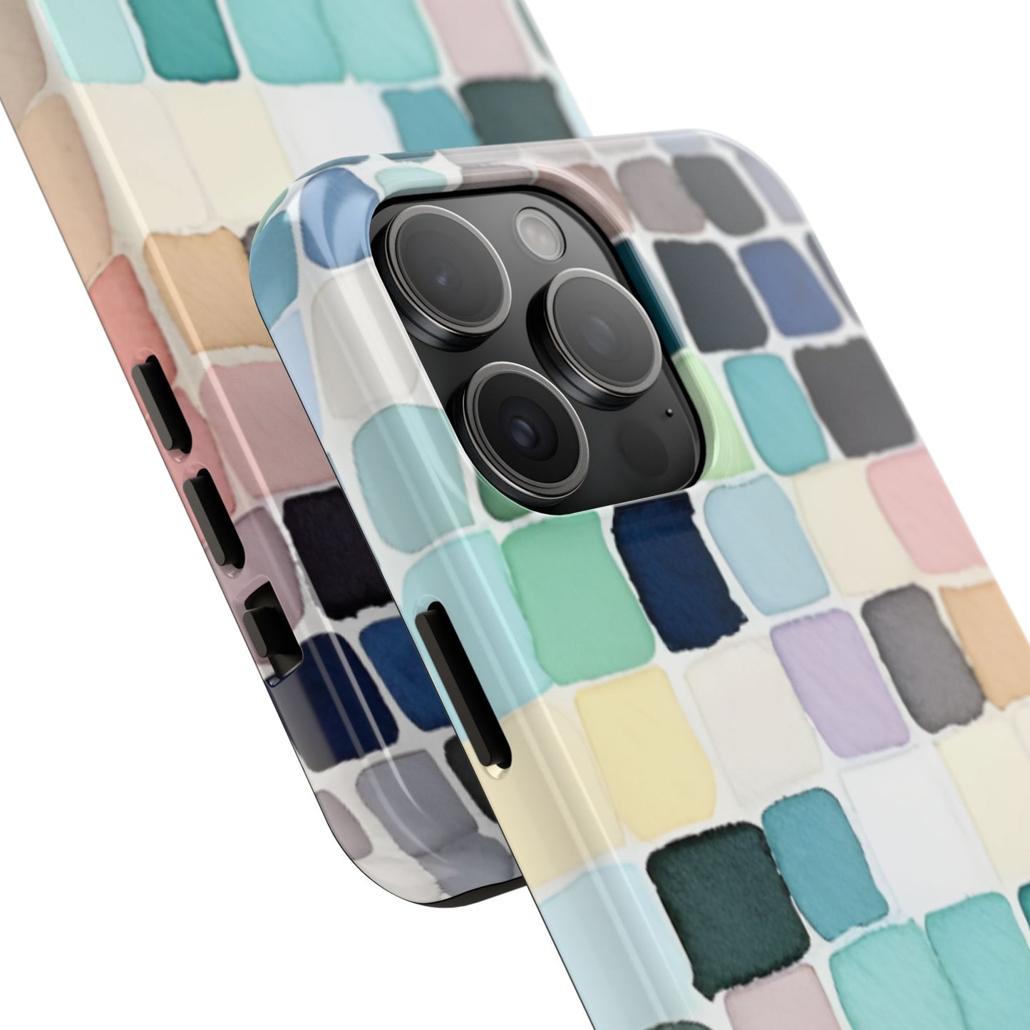 Watercolor —  Abstract Mosaic Tough Phone Case Pastel Tile Protective Cover