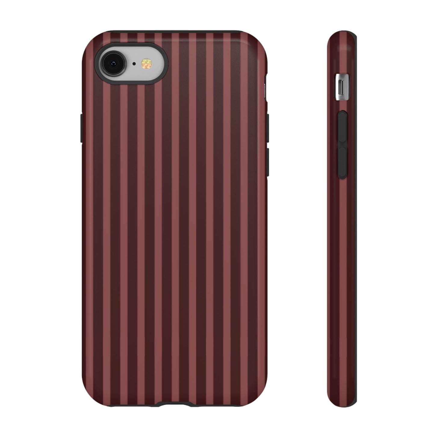 Striped Double Burgundy  — Tough Phone Case