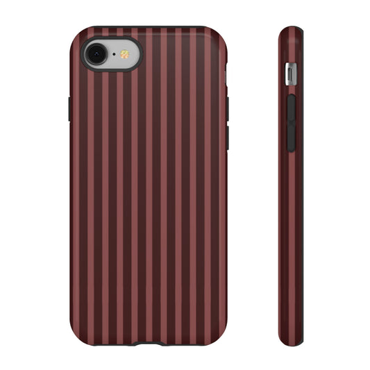 Striped Double Burgundy  — Tough Phone Case