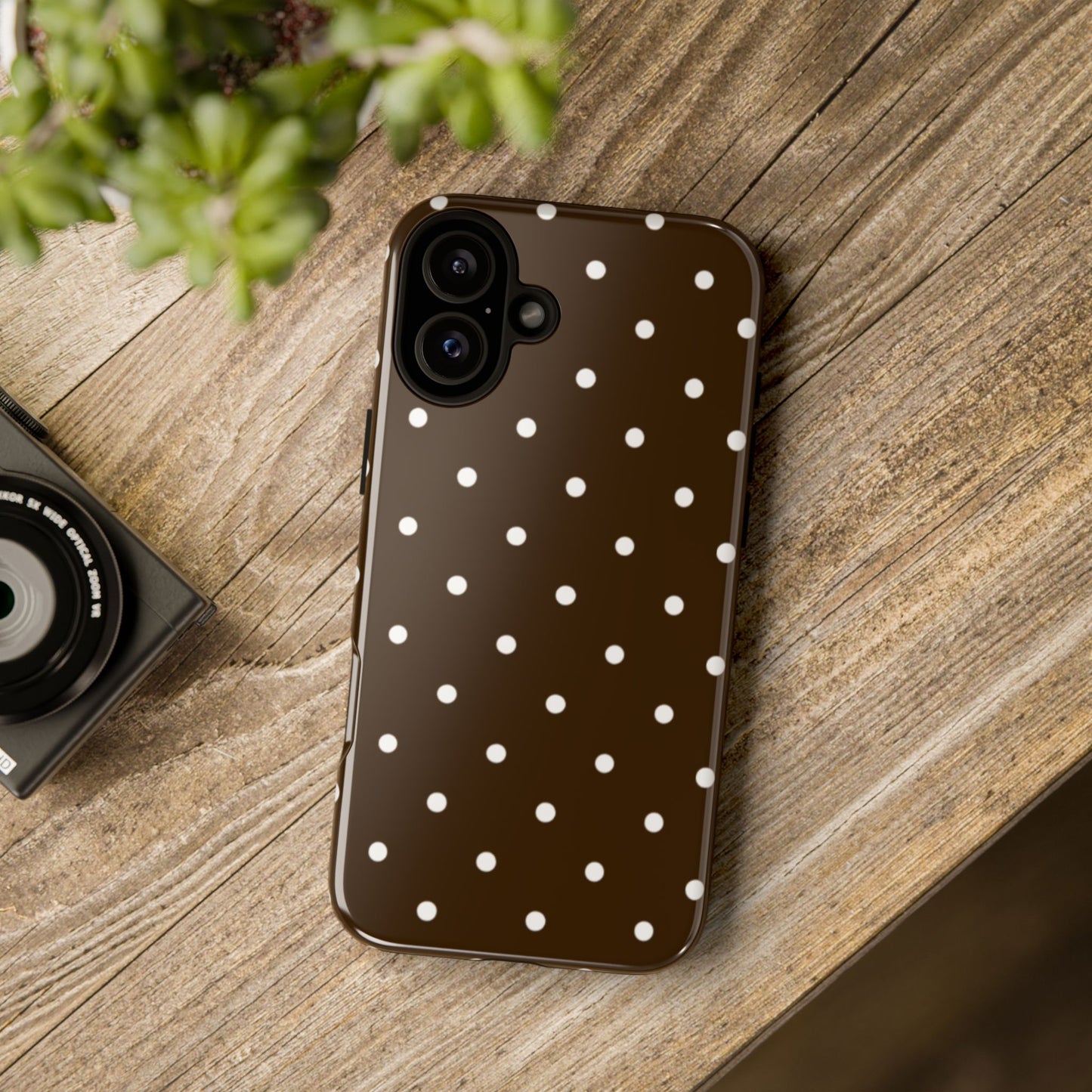 Cacao Polka Dot  — Phone Case Tough Case