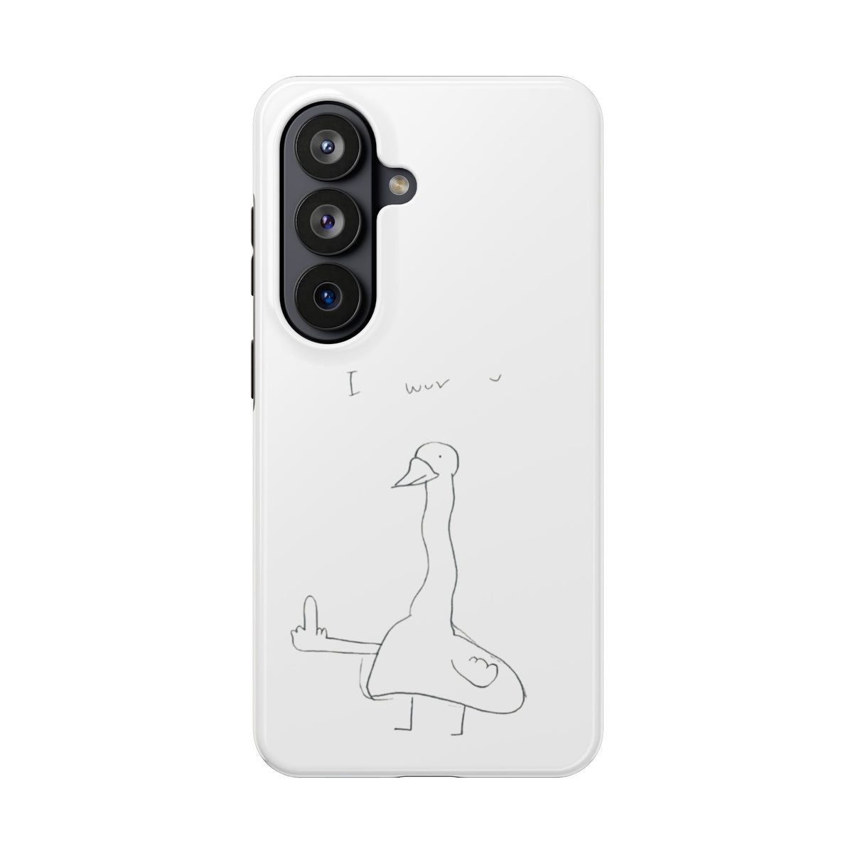 Funny Duck 'I wuv u'— Tough Phone Case