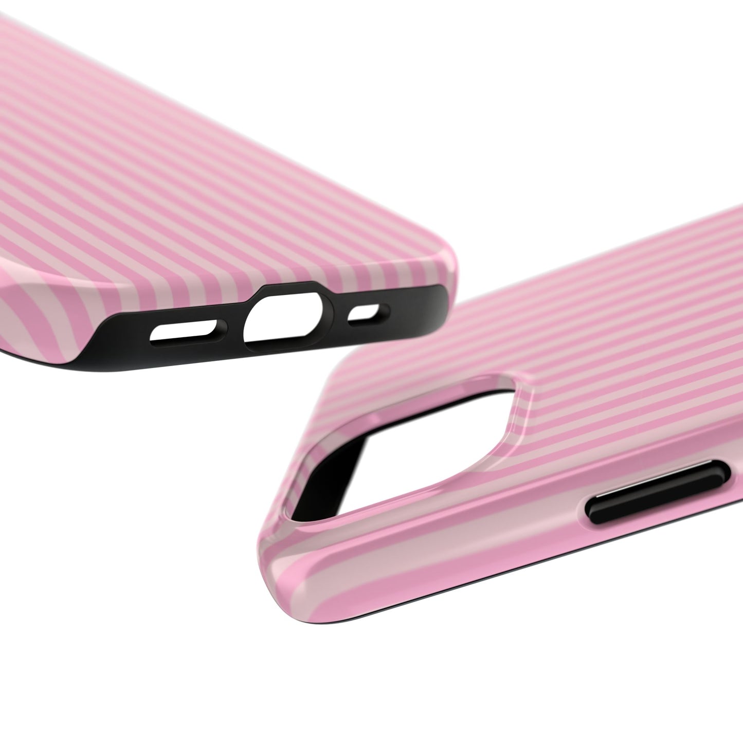 Pretty In Pink  – Pink Vertical Stripe Tough Phone Case