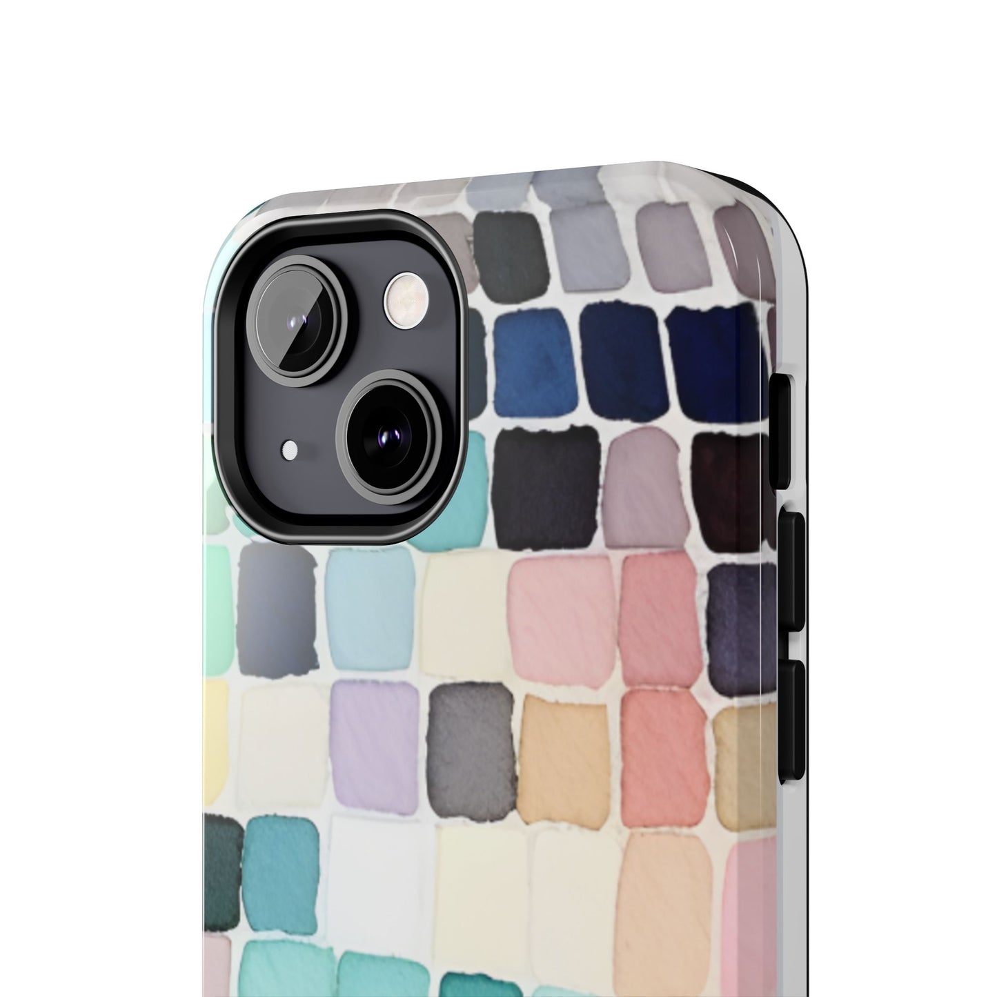 Watercolor —  Abstract Mosaic Tough Phone Case Pastel Tile Protective Cover