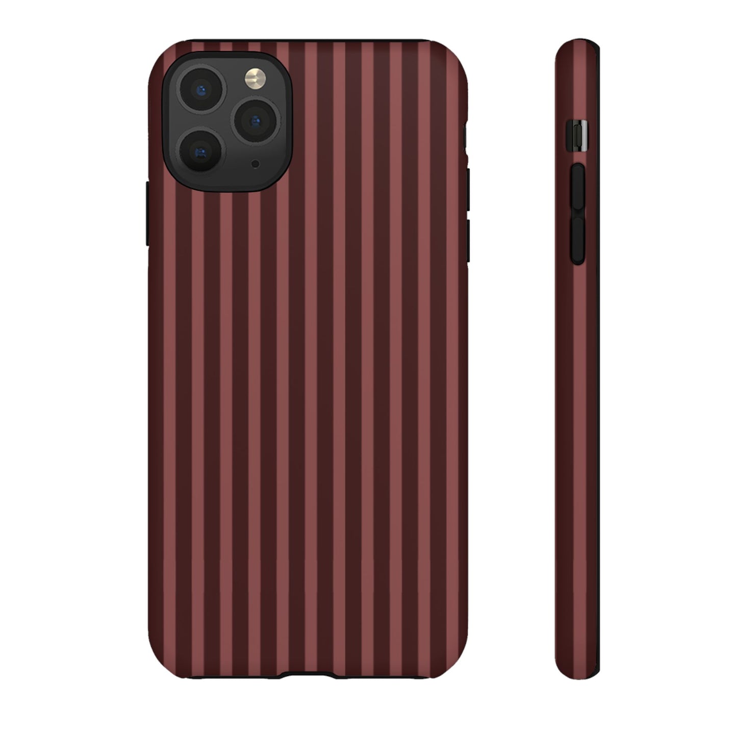 Striped Double Burgundy  — Tough Phone Case