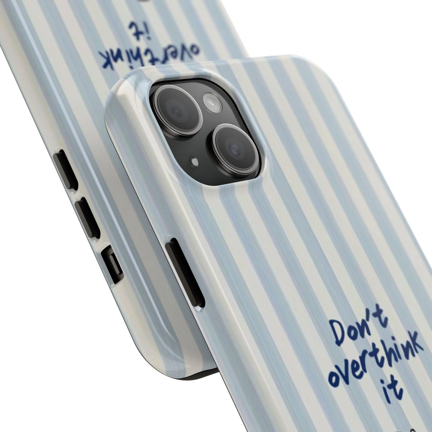 Snoopy "Don't Overthink It" Tough Phone Case — Striped Protective Cover