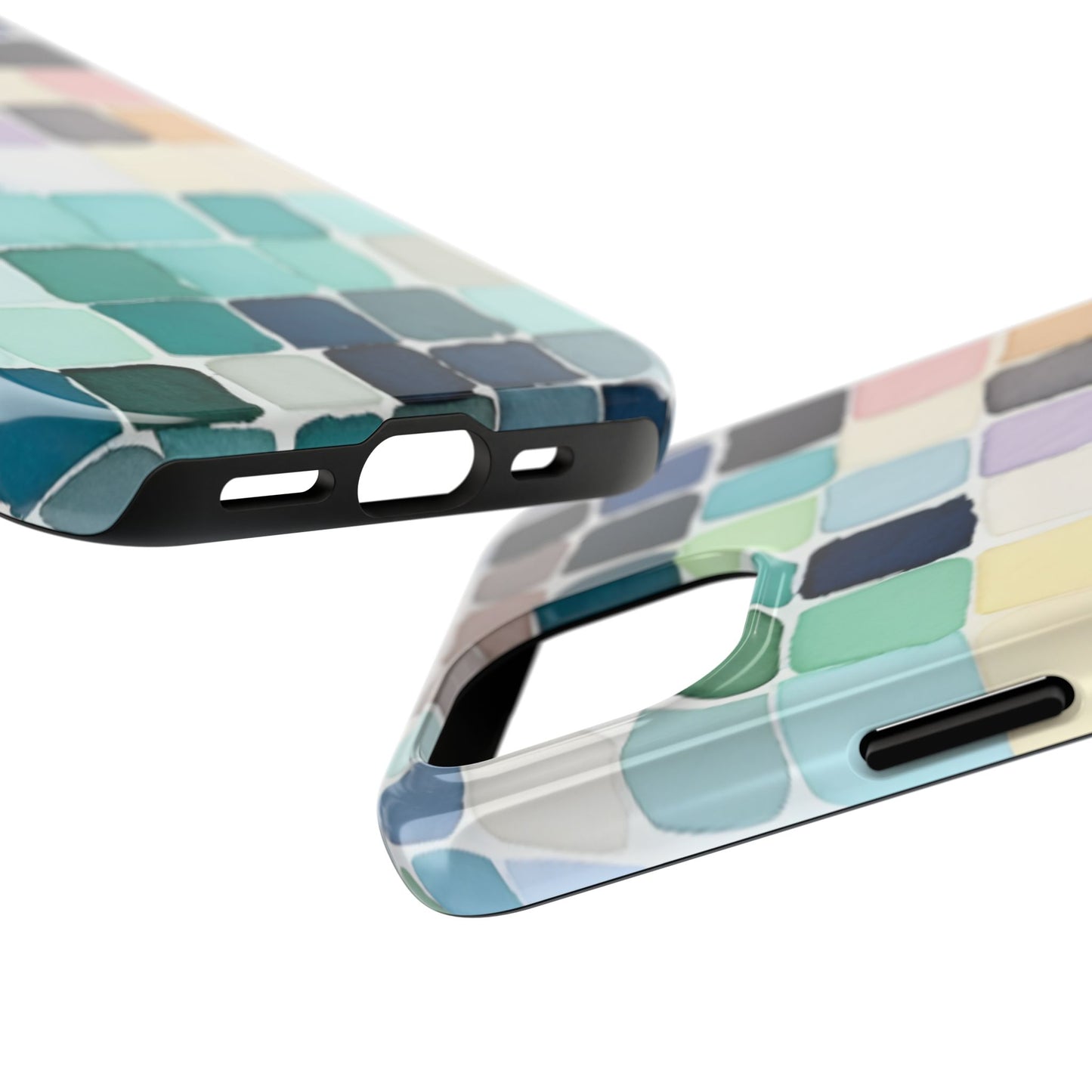 Watercolor —  Abstract Mosaic Tough Phone Case Pastel Tile Protective Cover