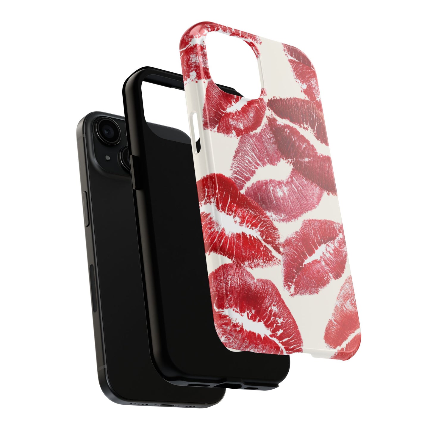 Red Lipstick Kiss Pattern Phone Case | Tough Phone Case