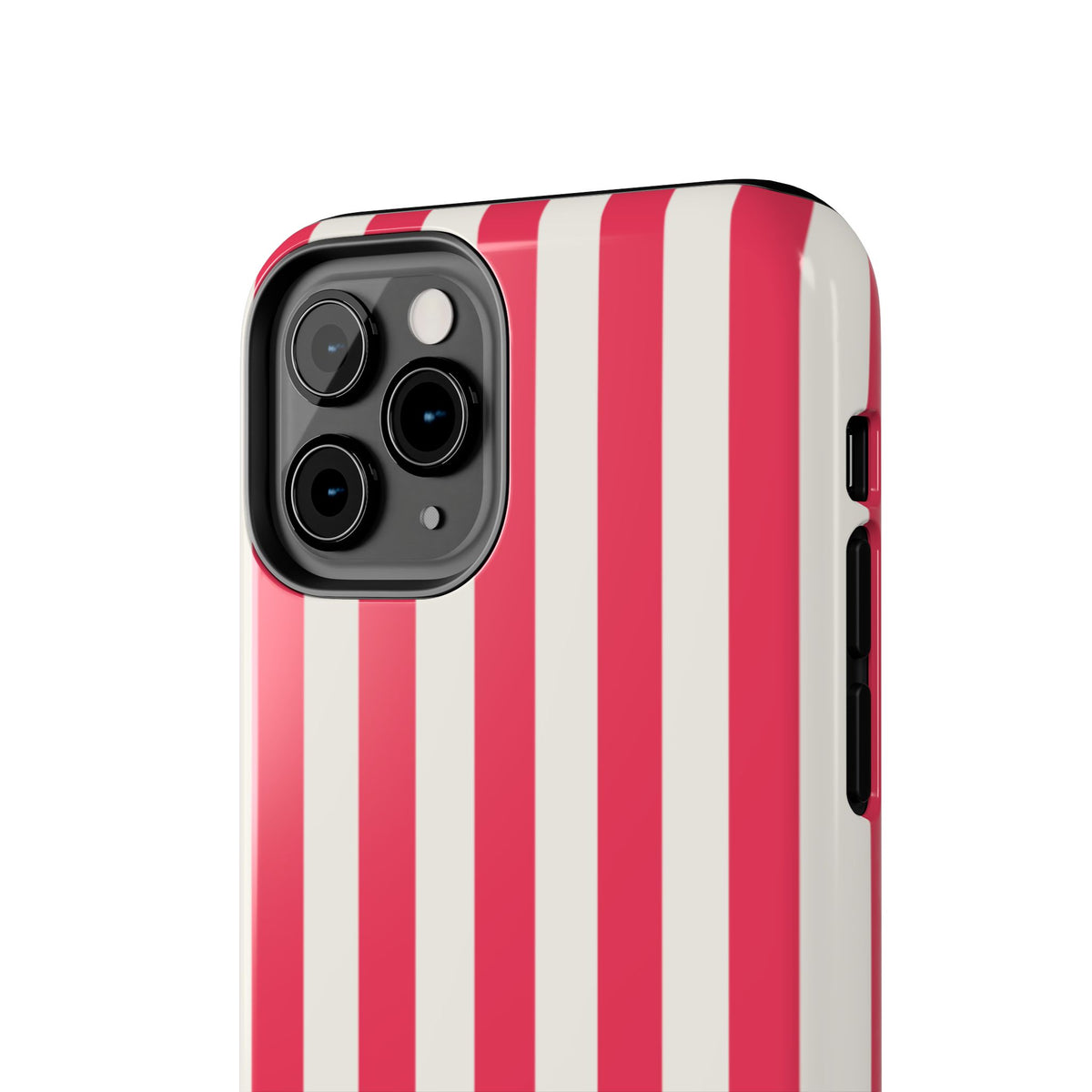 Red Strips — Red & White Vertical Stripe Tough Phone Case