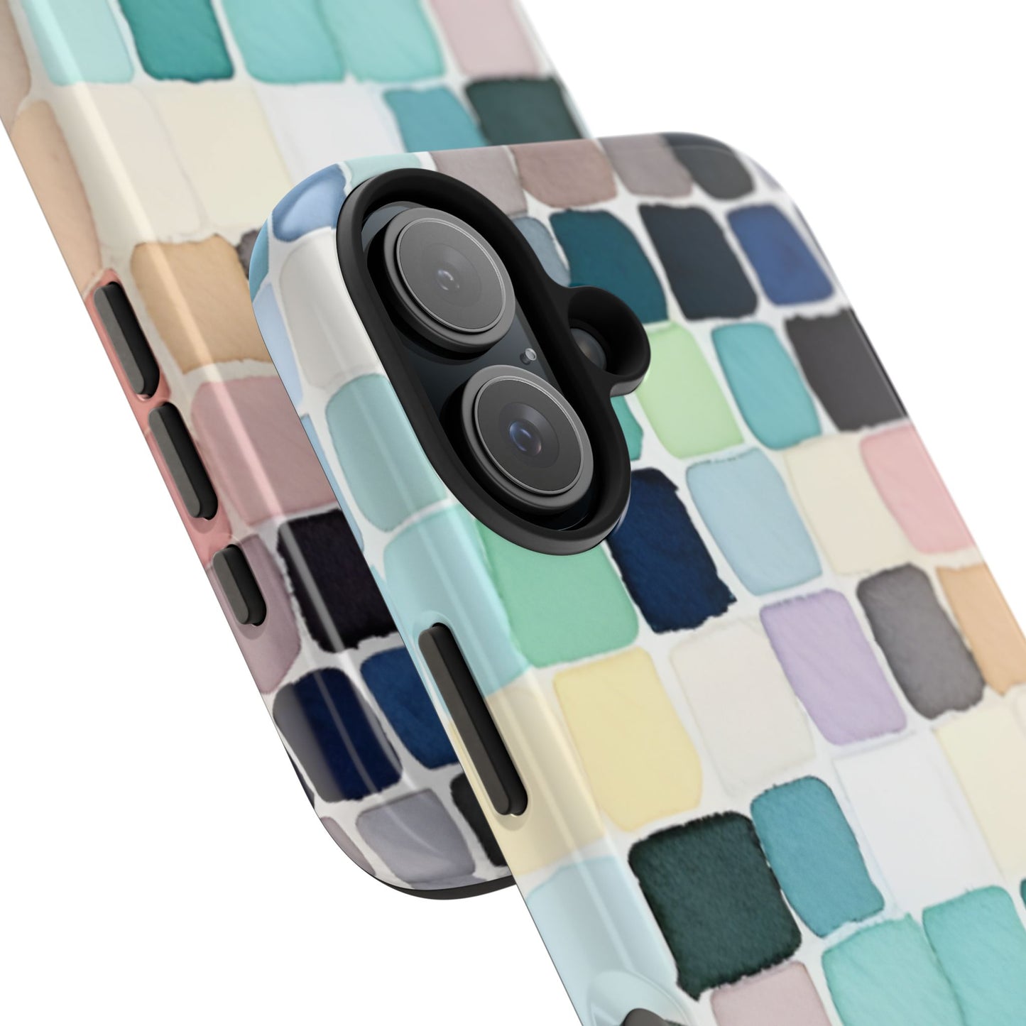 Watercolor —  Abstract Mosaic Tough Phone Case Pastel Tile Protective Cover