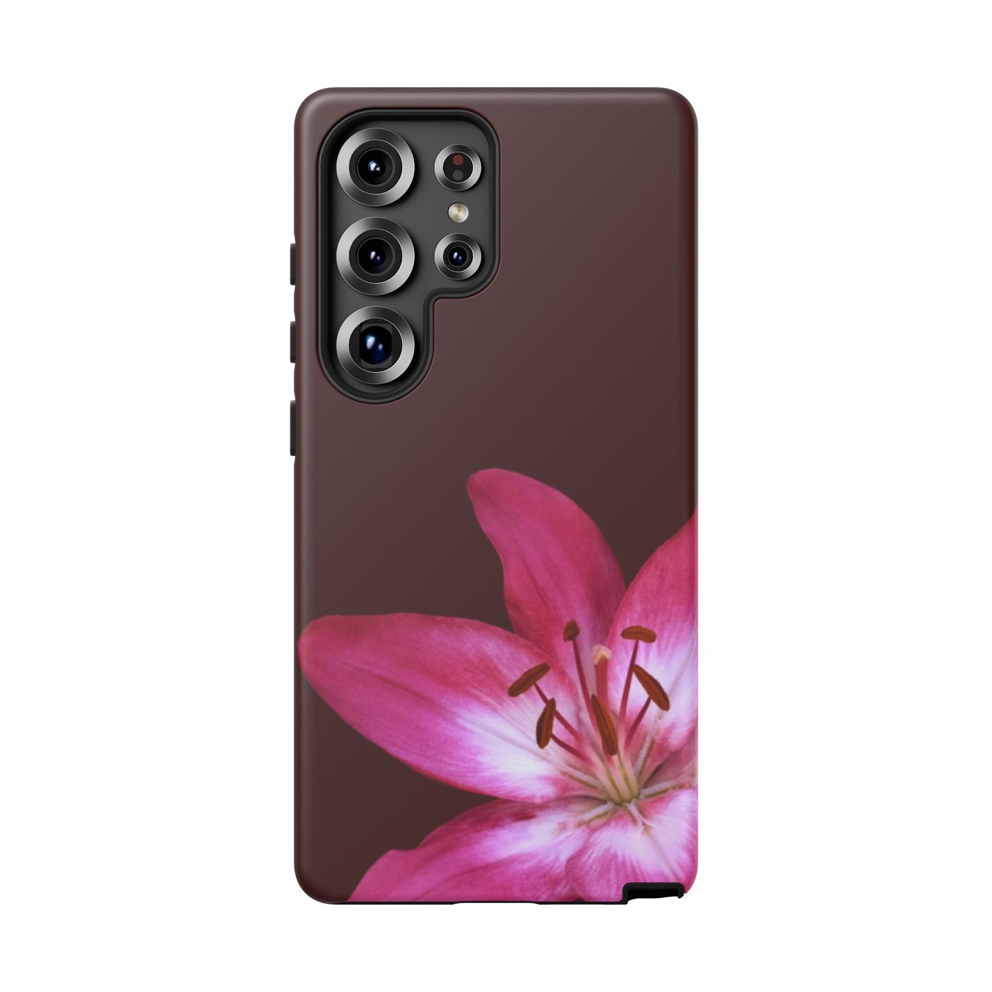 Burgundy Lily Floral – Phone Case Tough Case