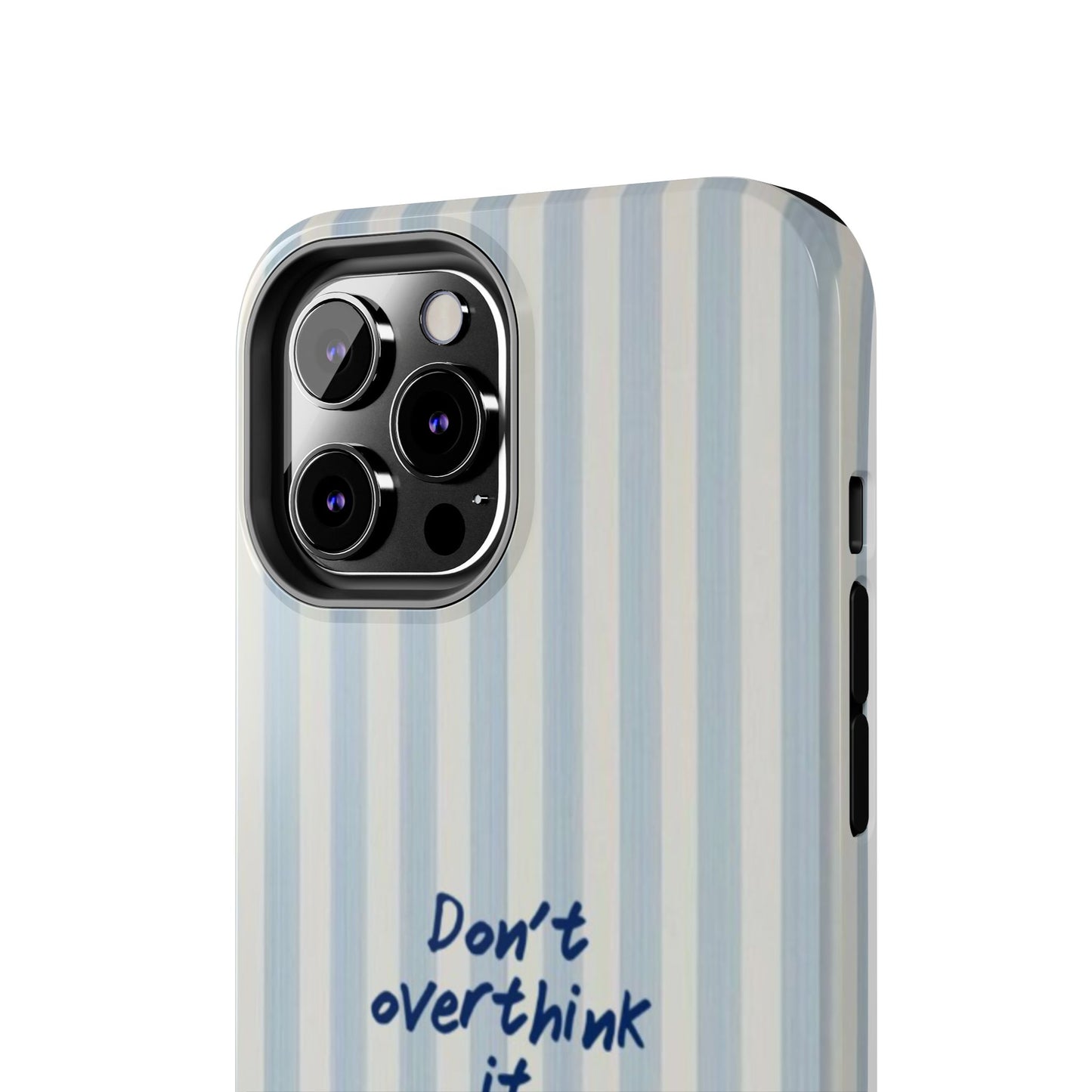 Snoopy "Don't Overthink It" Tough Phone Case — Striped Protective Cover