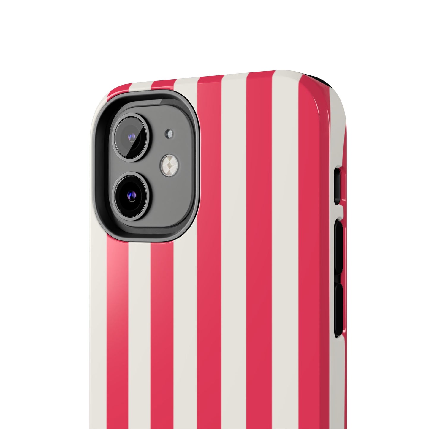 Red Strips — Red & White Vertical Stripe Tough Phone Case