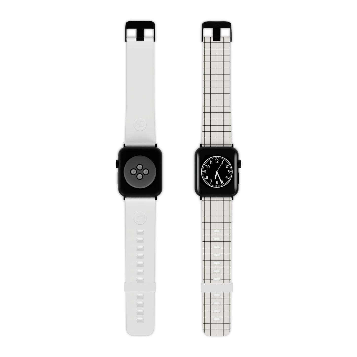 The Draft —  Apple Watch Minimalist White Plaid Strap