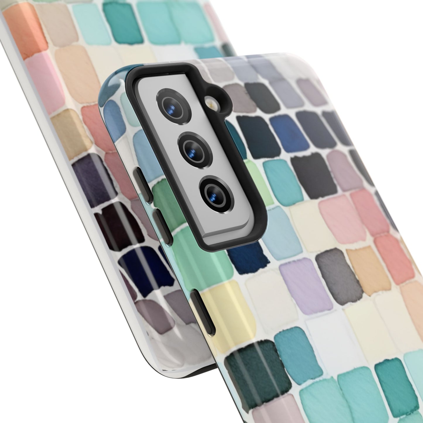 Watercolor —  Abstract Mosaic Tough Phone Case Pastel Tile Protective Cover