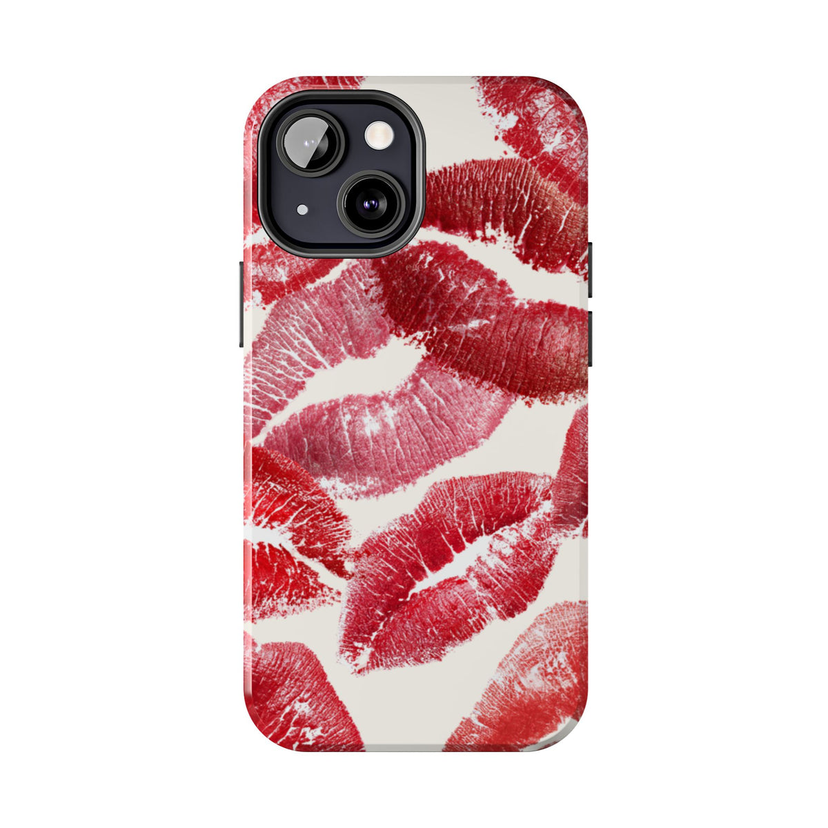 Red Lipstick Kiss Pattern Phone Case | Tough Phone Case