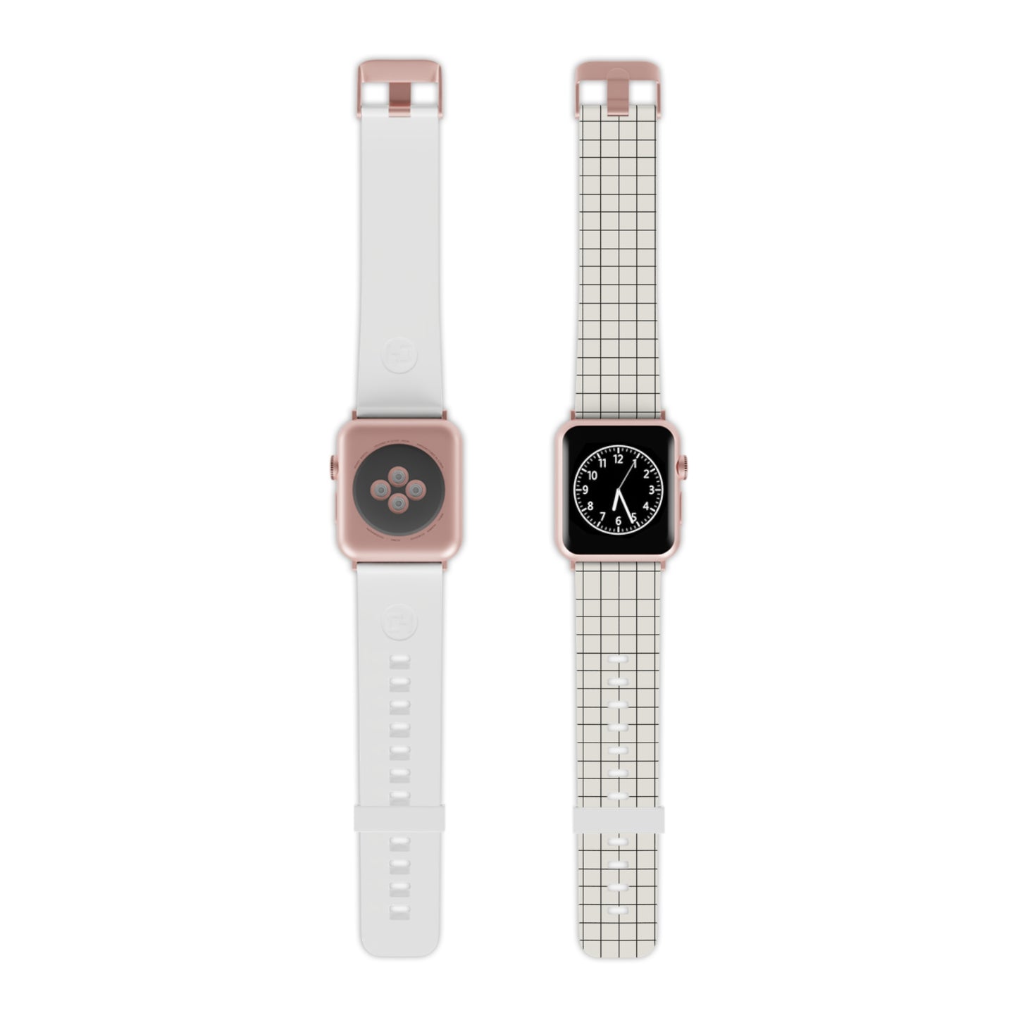 The Draft —  Apple Watch Minimalist White Plaid Strap