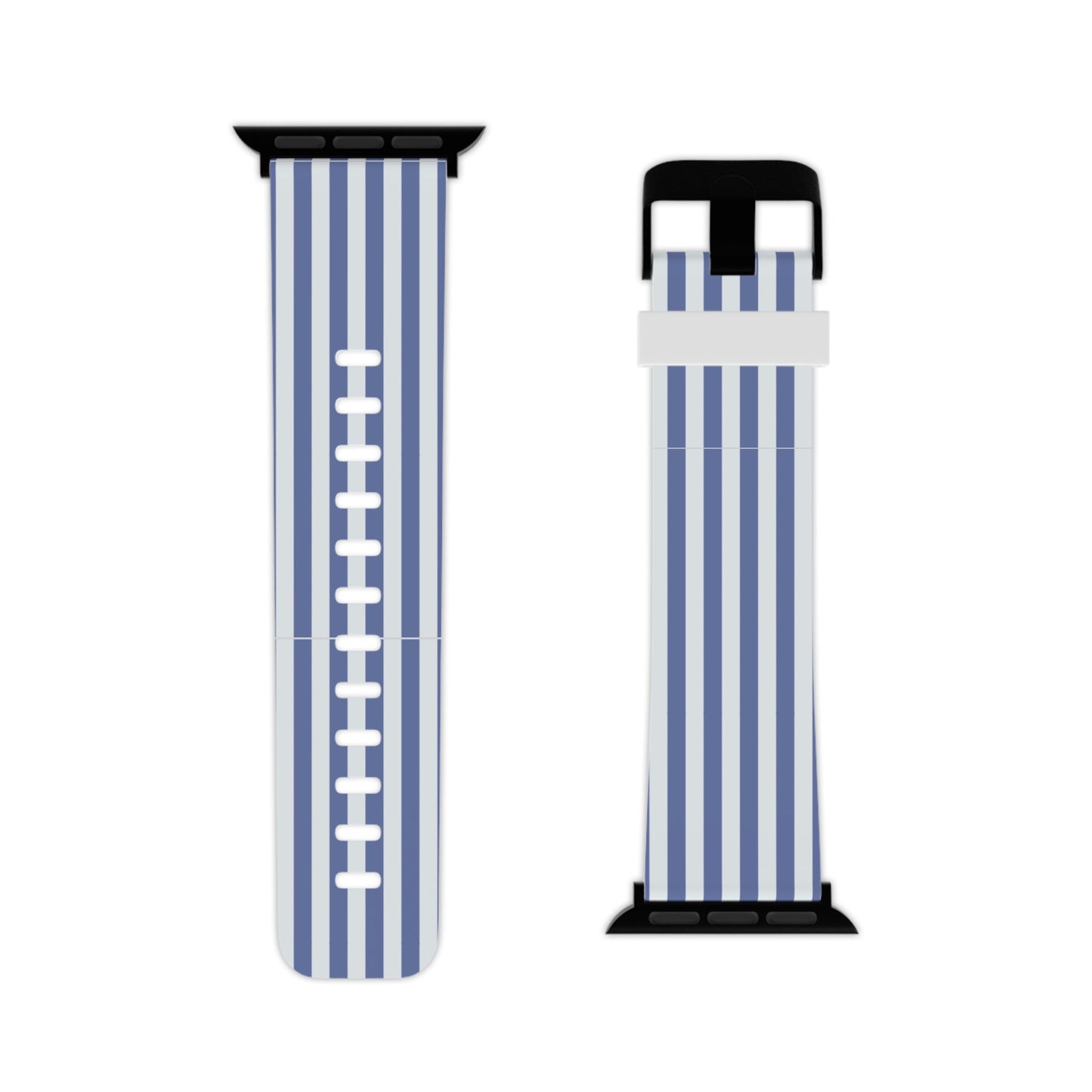 Striped Blue & White Apple Watch Band