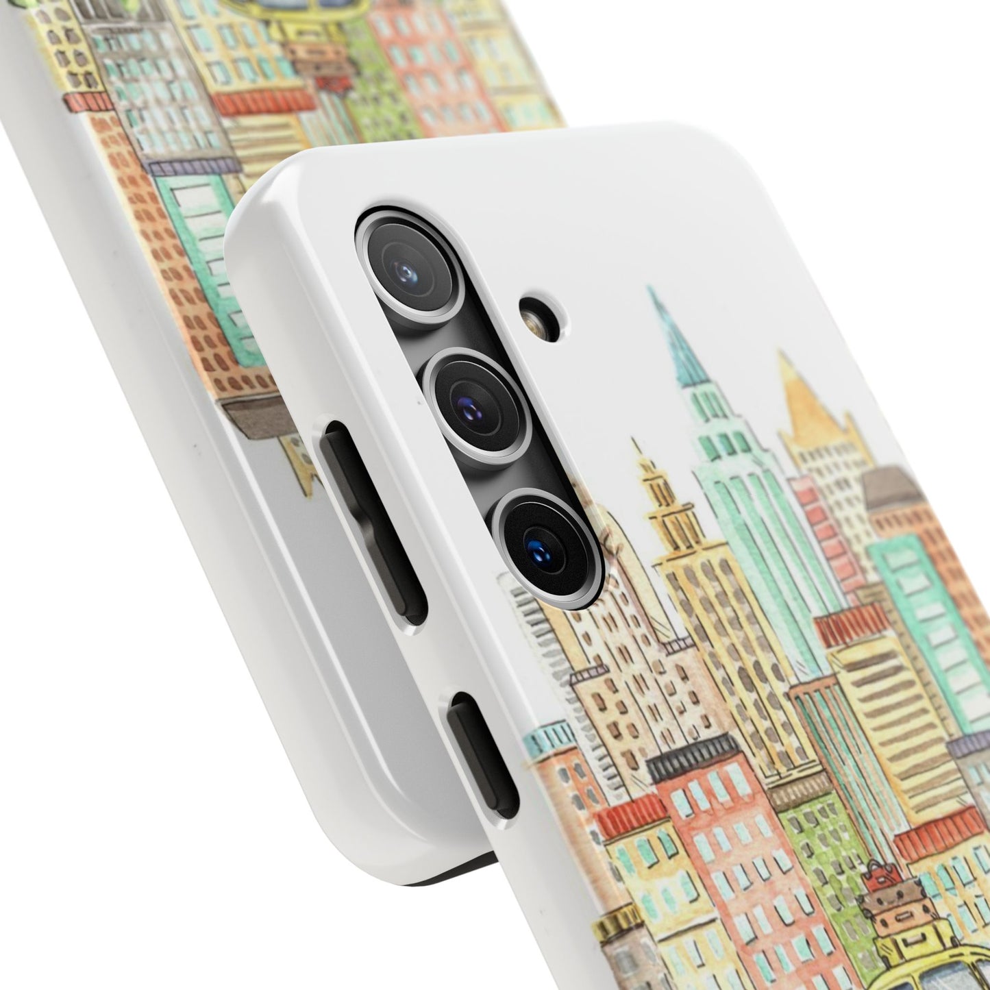 New York – New York Watercolor Skyline Tough Phone Case