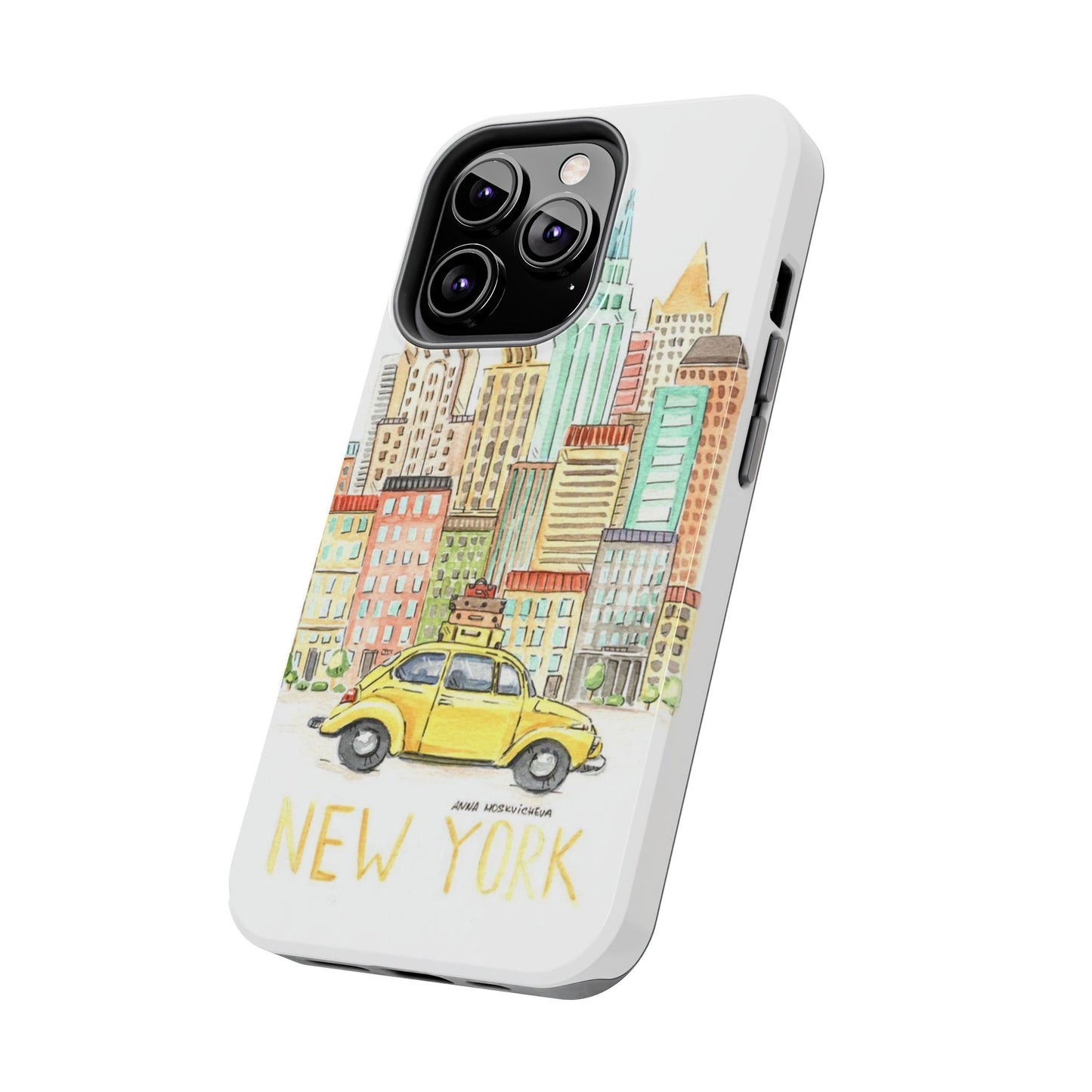 New York – New York Watercolor Skyline Tough Phone Case