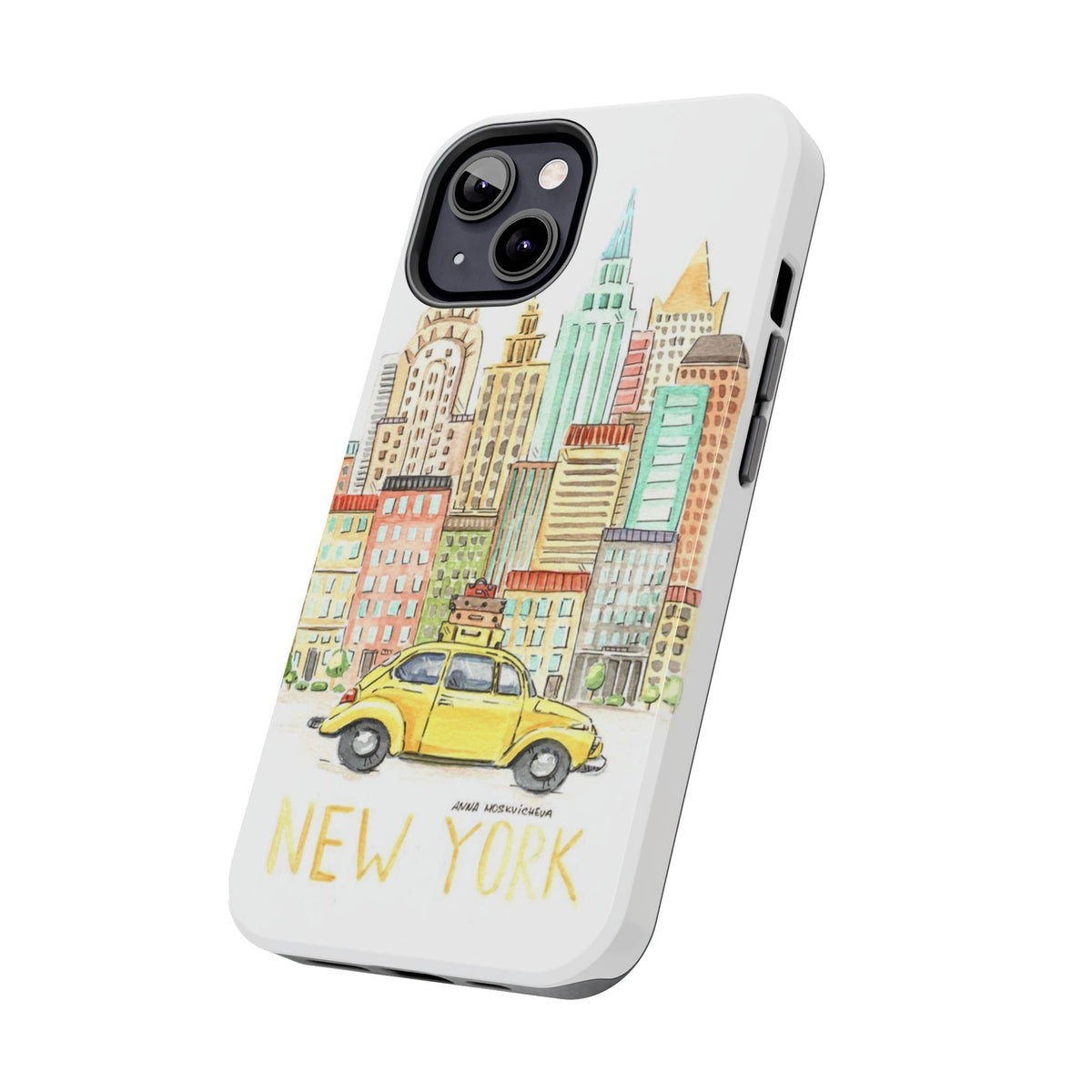 New York – New York Watercolor Skyline Tough Phone Case