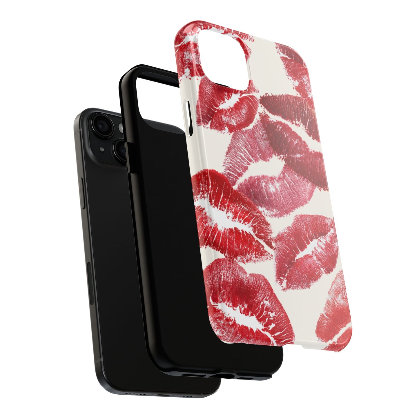 Red Lipstick Kiss Pattern Phone Case | Tough Phone Case
