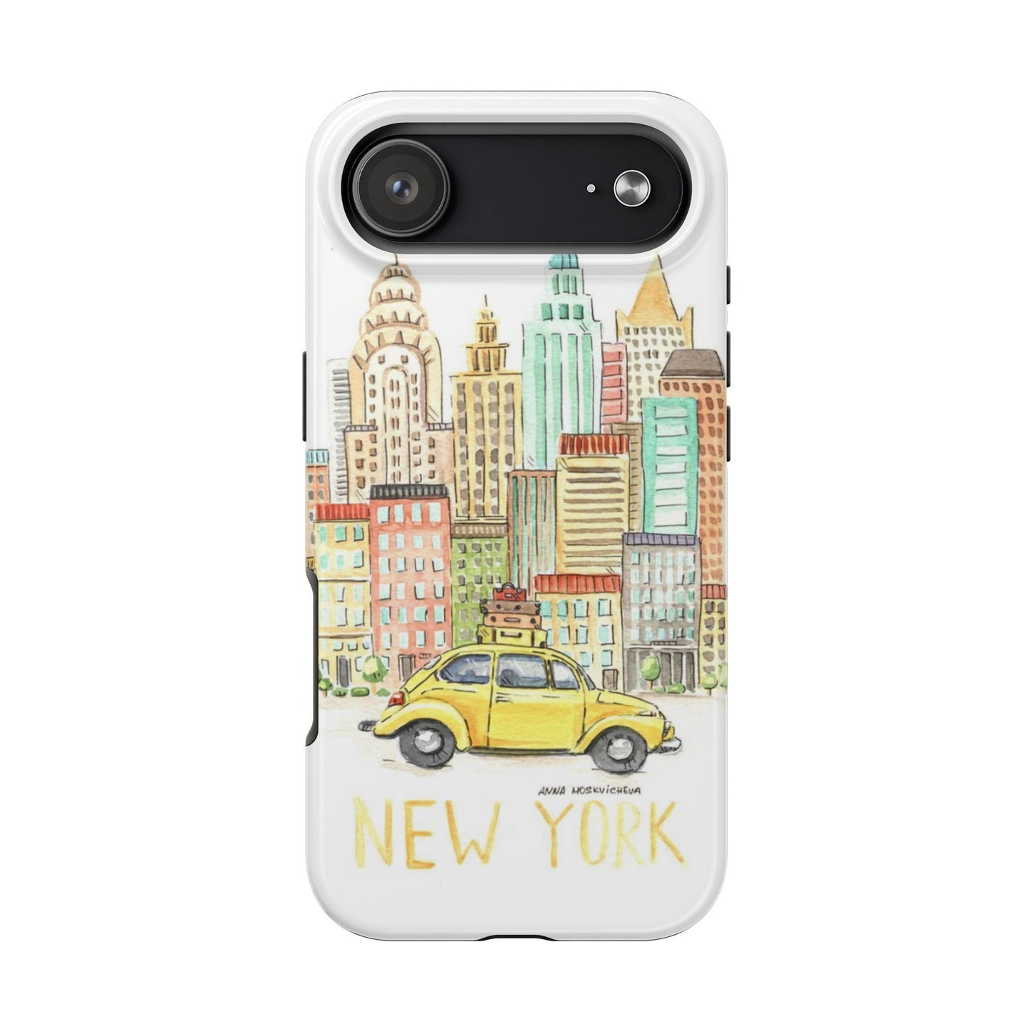 New York – New York Watercolor Skyline Tough Phone Case