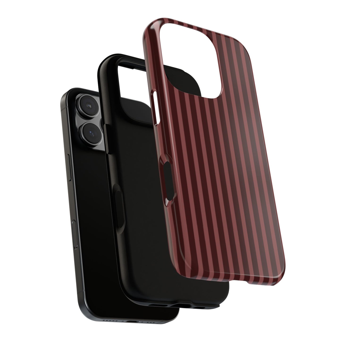 Striped Double Burgundy  — Tough Phone Case