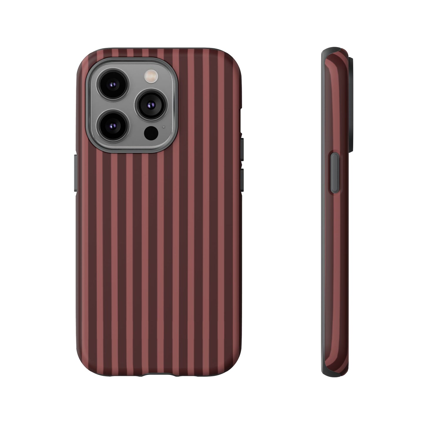 Striped Double Burgundy  — Tough Phone Case
