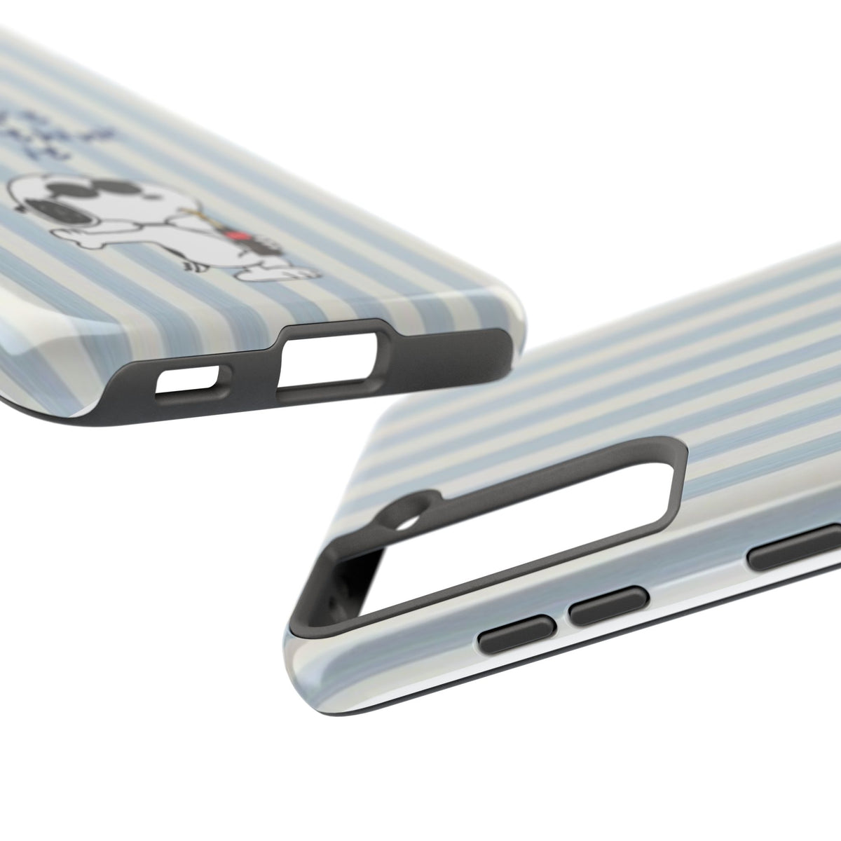 Snoopy "Don't Overthink It" Tough Phone Case — Striped Protective Cover