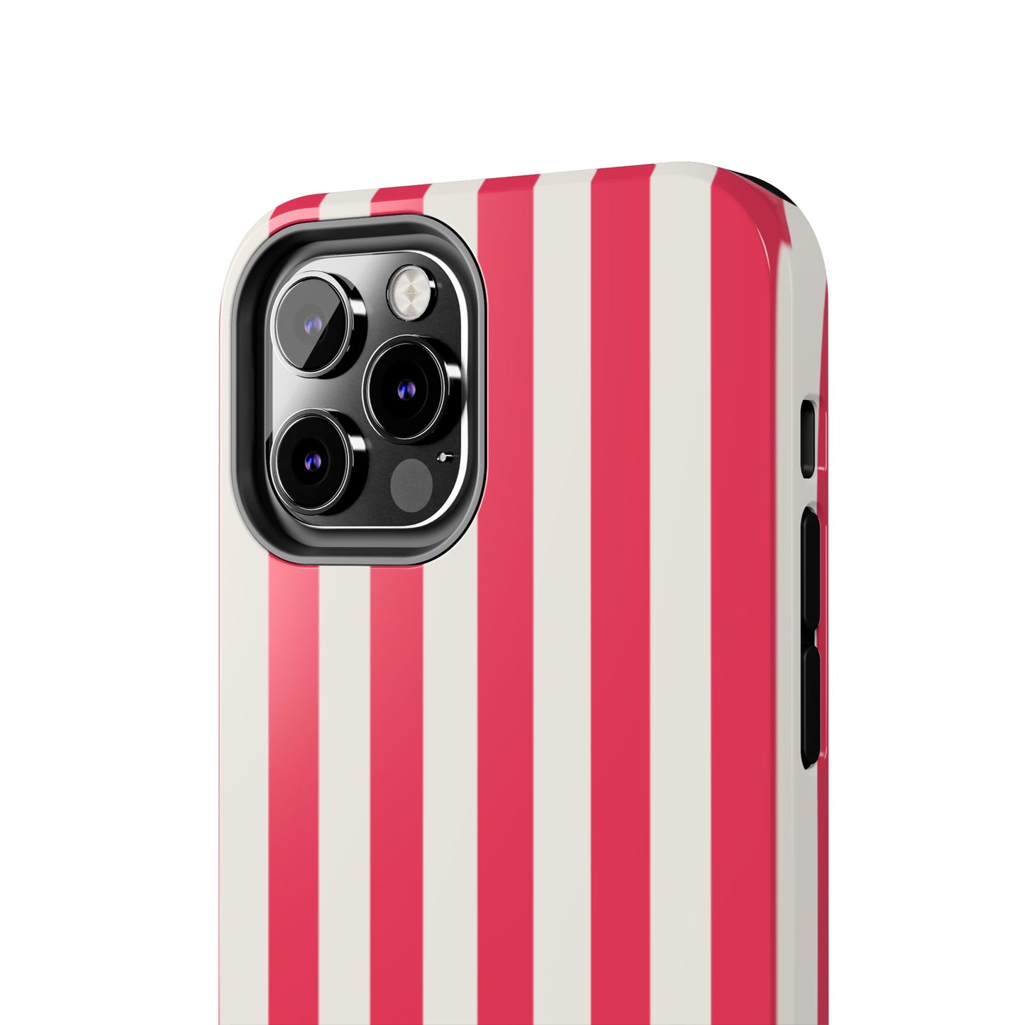Red Strips — Red & White Vertical Stripe Tough Phone Case