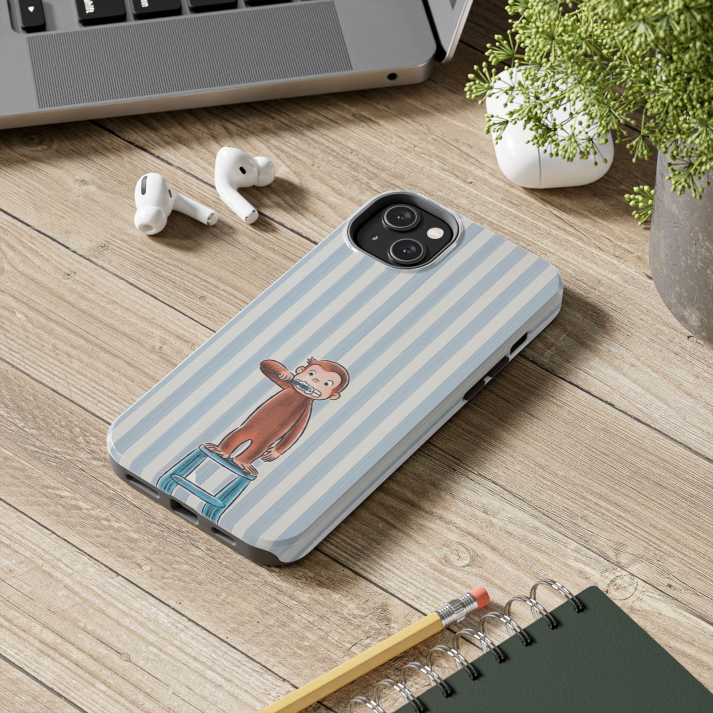 Curious George, Brushing Teeth — Monkey Brushing Tooth Tough Phone Case