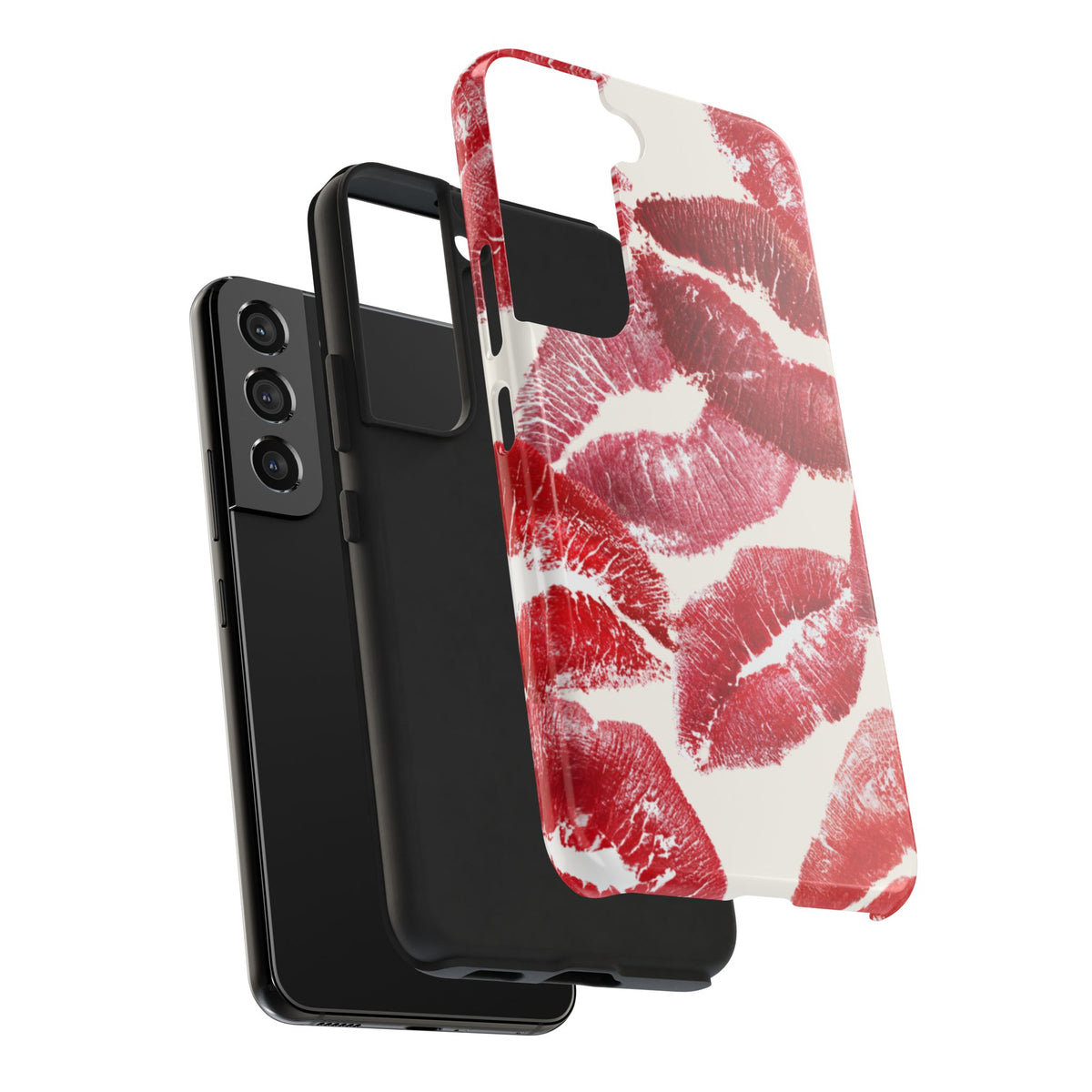 Red Lipstick Kiss Pattern Phone Case | Tough Phone Case