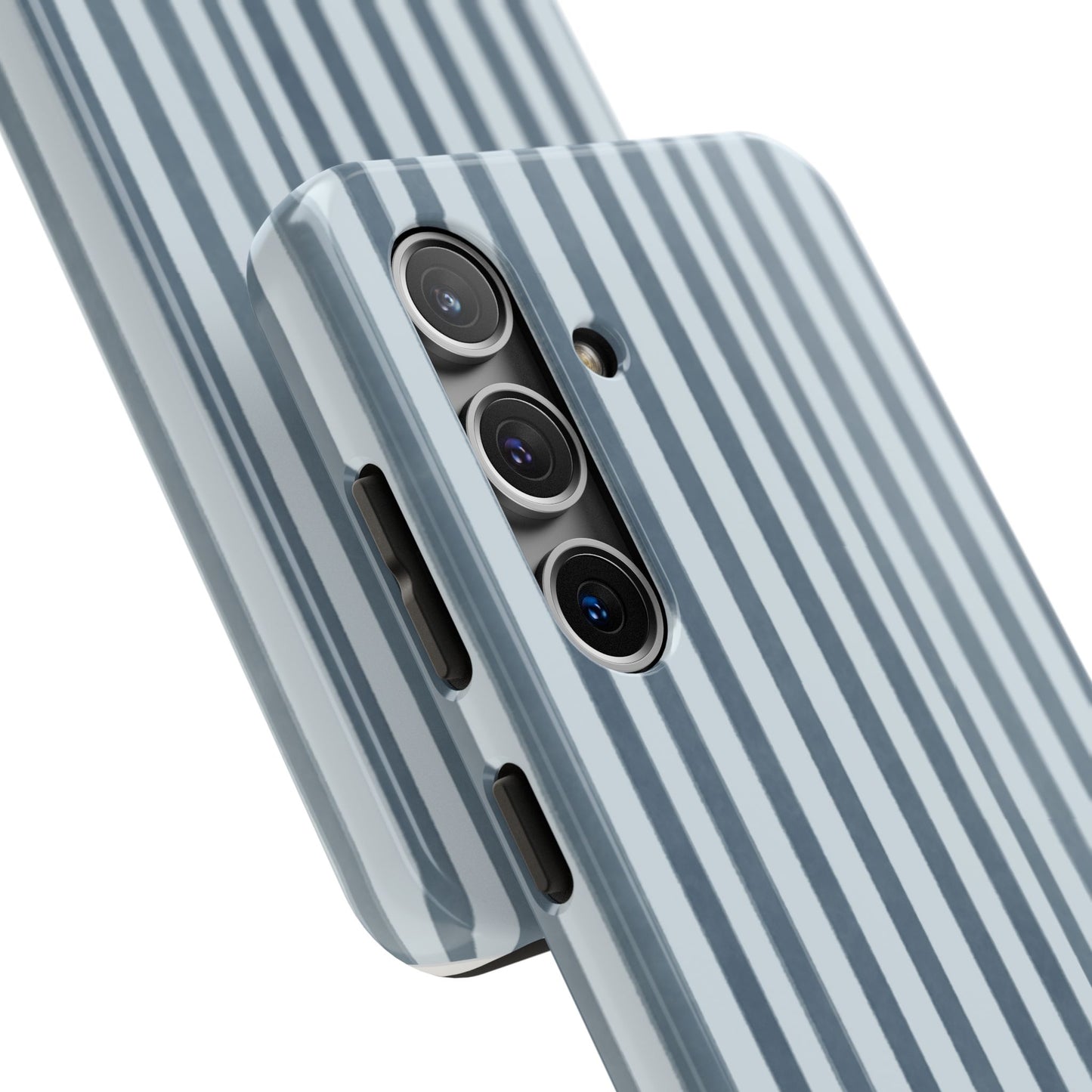 Rainy Day – Striped Tough Phone Case Blue Vertical Stripes,