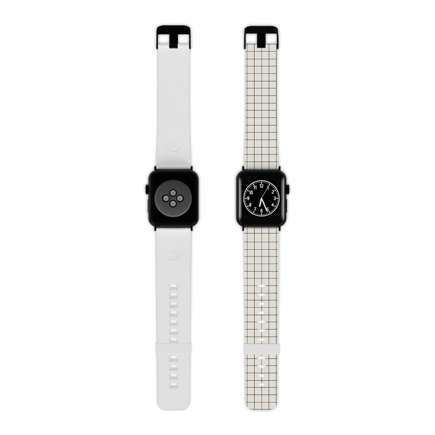 The Draft —  Apple Watch Minimalist White Plaid Strap