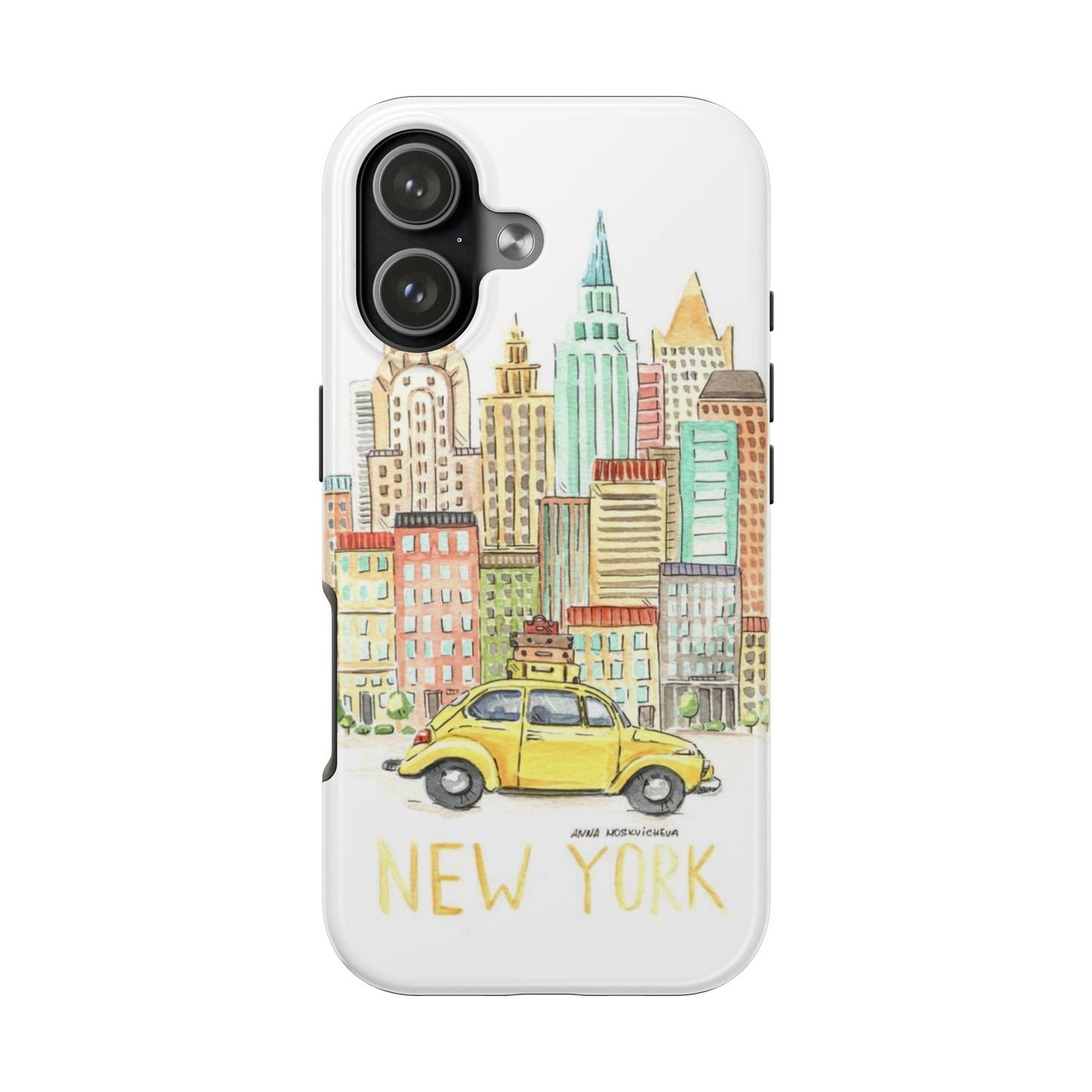 New York – New York Watercolor Skyline Tough Phone Case