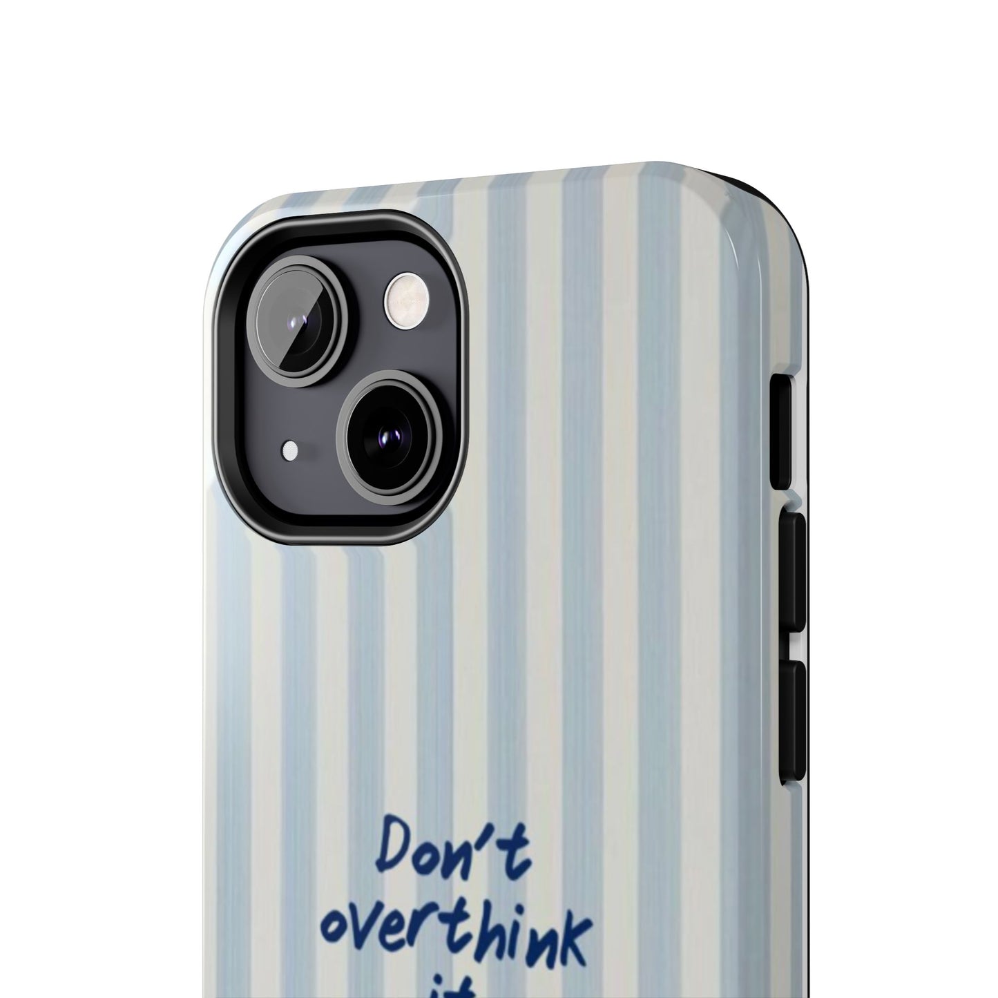 Snoopy "Don't Overthink It" Tough Phone Case — Striped Protective Cover