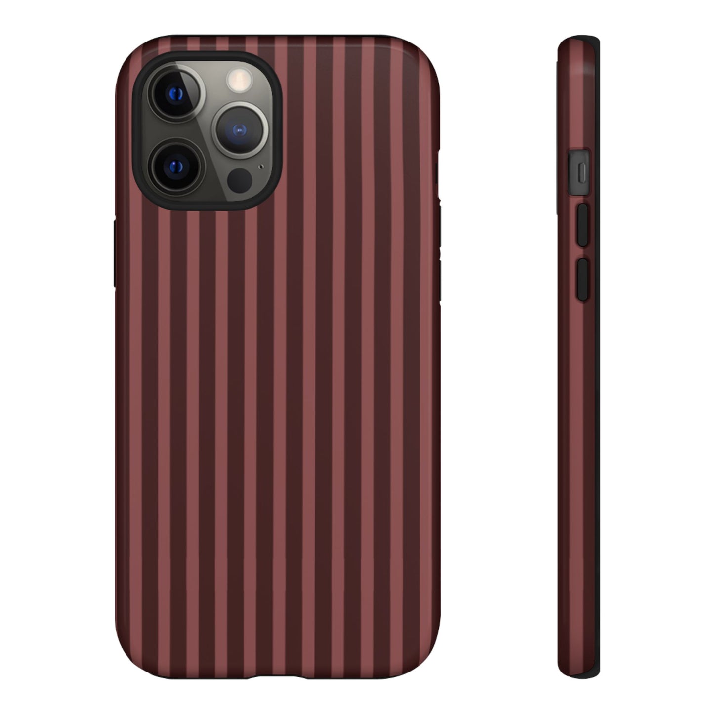 Striped Double Burgundy  — Tough Phone Case