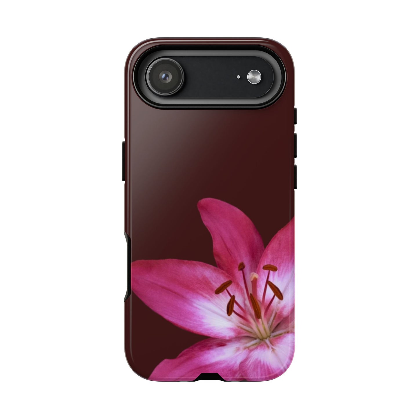 Burgundy Lily Floral – Phone Case Tough Case