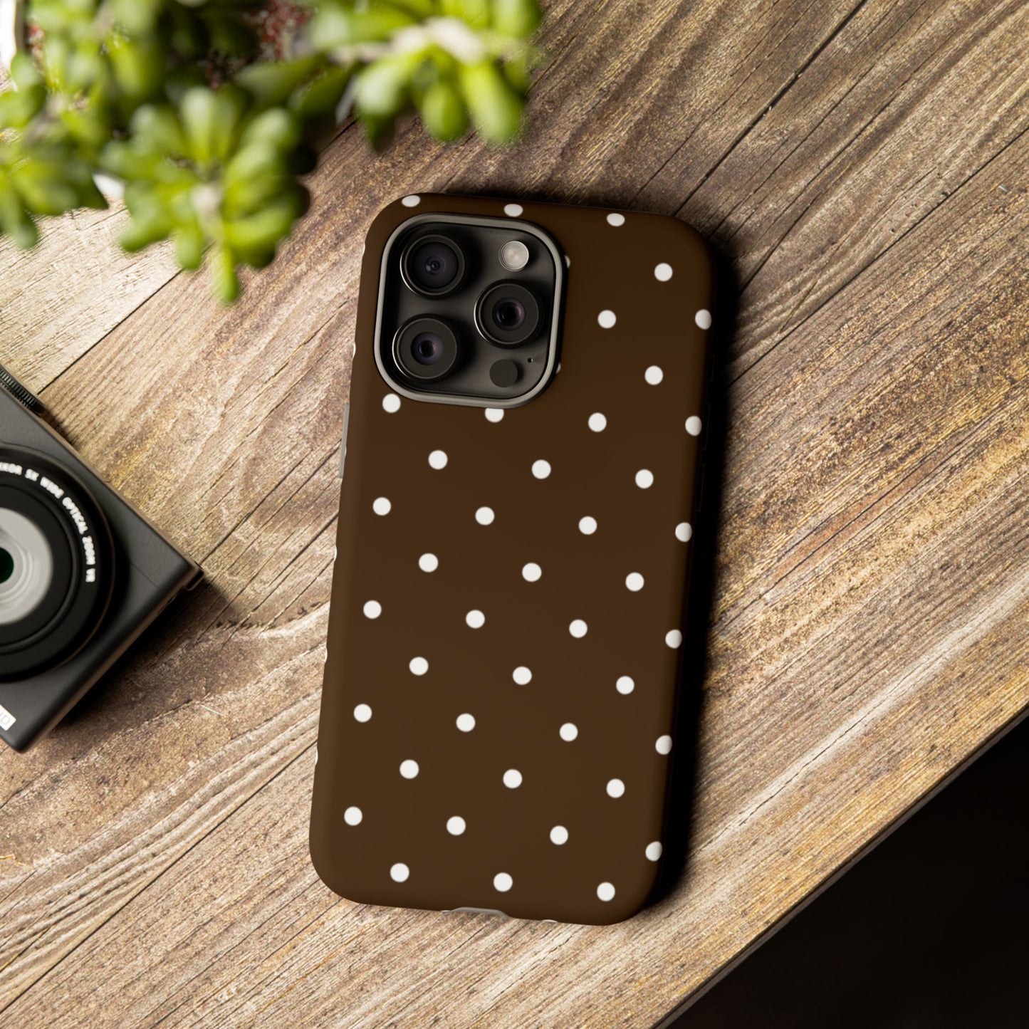 Cacao Polka Dot  — Phone Case Tough Case