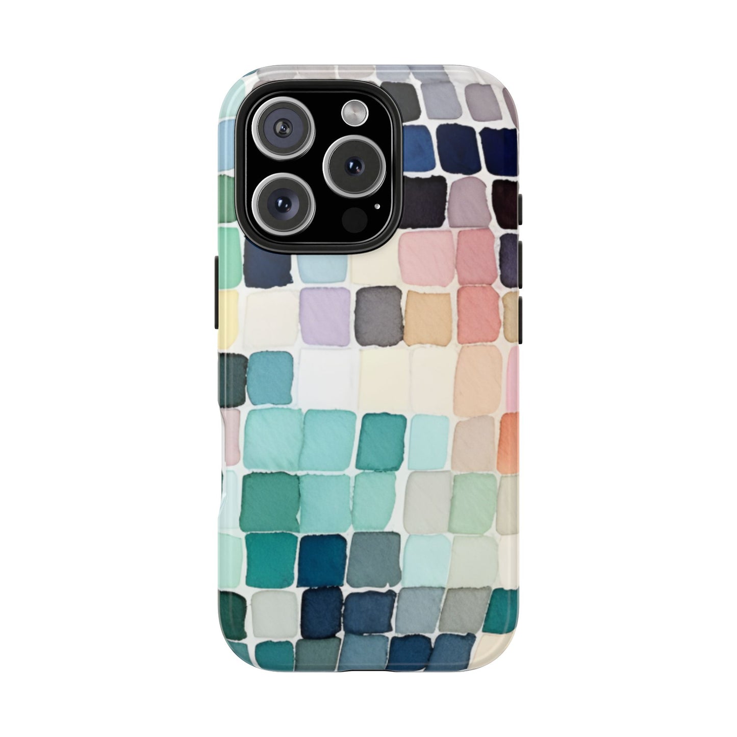 Watercolor —  Abstract Mosaic Tough Phone Case Pastel Tile Protective Cover