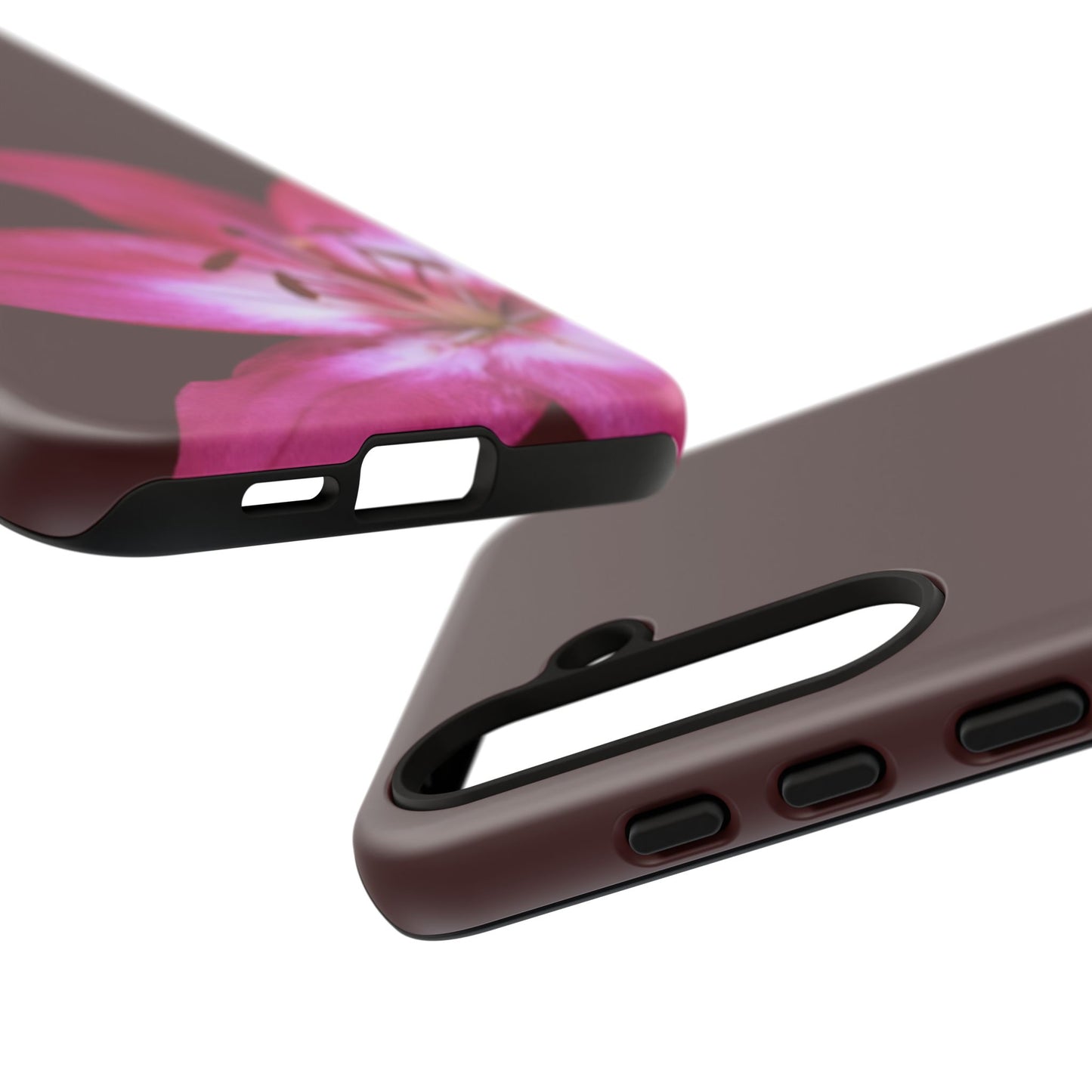 Burgundy Lily Floral – Phone Case Tough Case