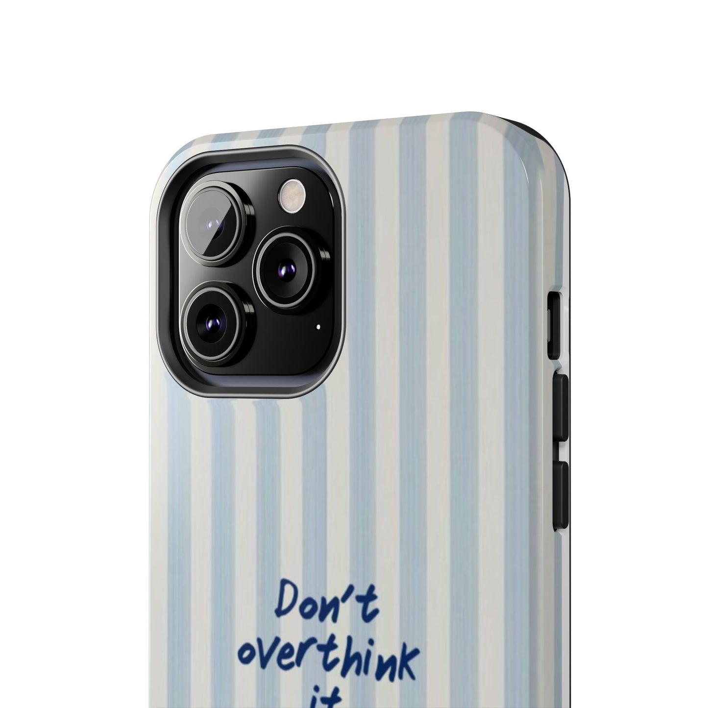 Snoopy "Don't Overthink It" Tough Phone Case — Striped Protective Cover