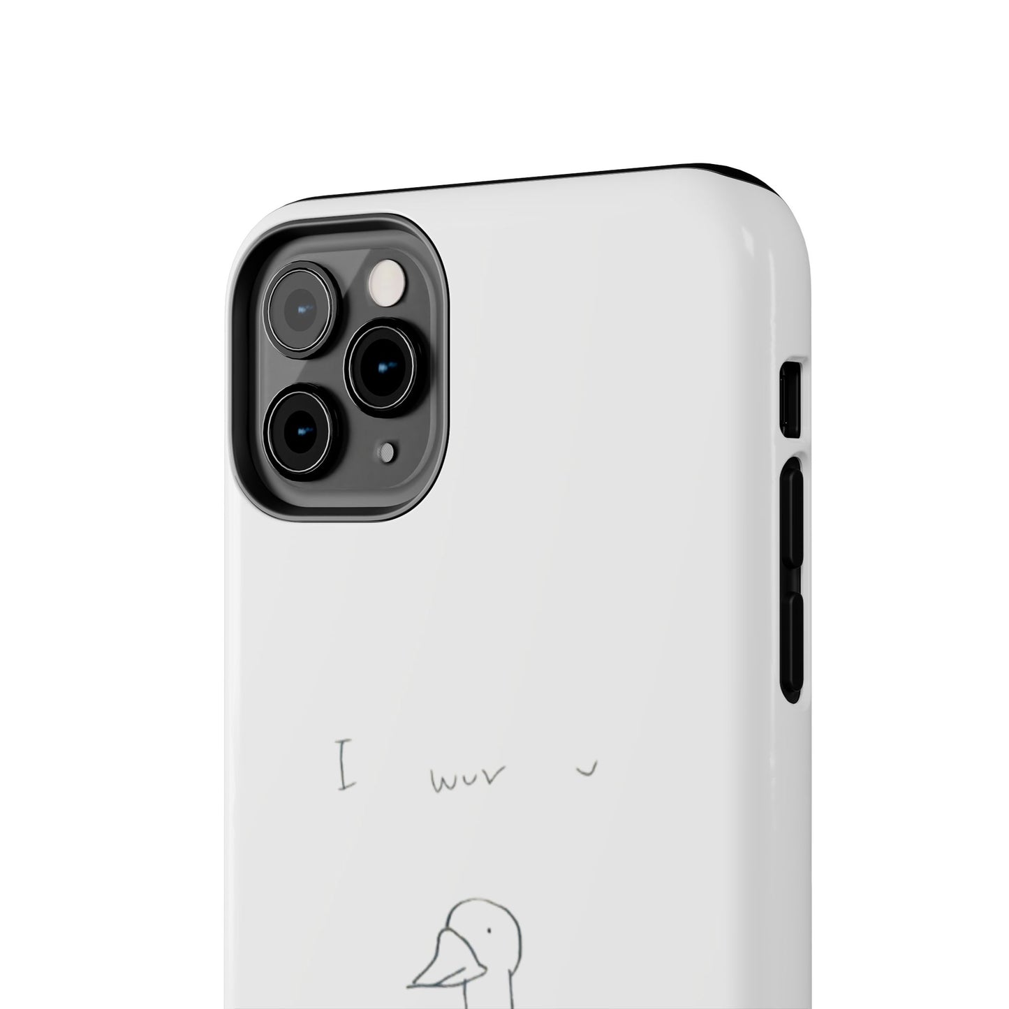 Funny Duck 'I wuv u'— Tough Phone Case